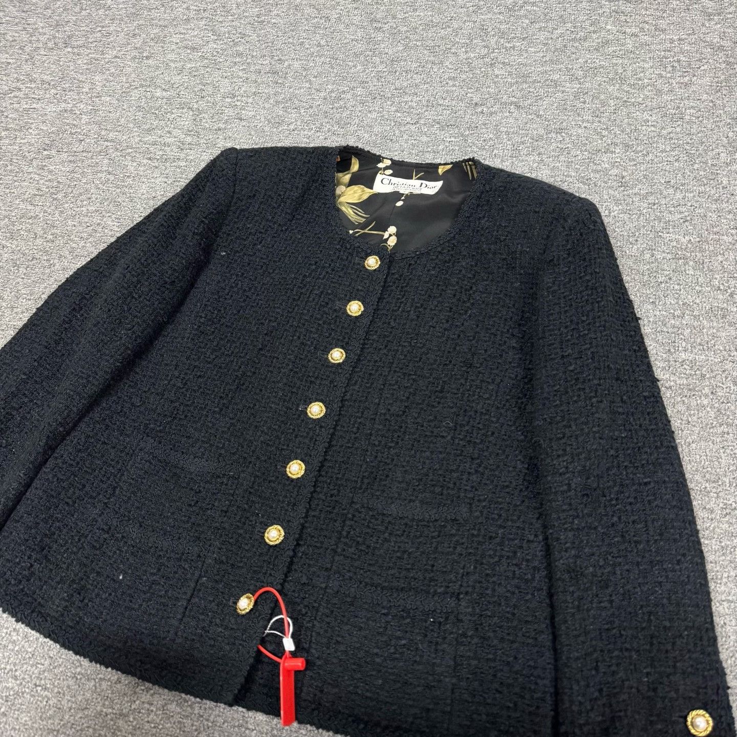 Dior Dior Gold Button Single-Breasted Tweed Jacket Size M / US 6-8 / IT 42-44 - 4 Thumbnail