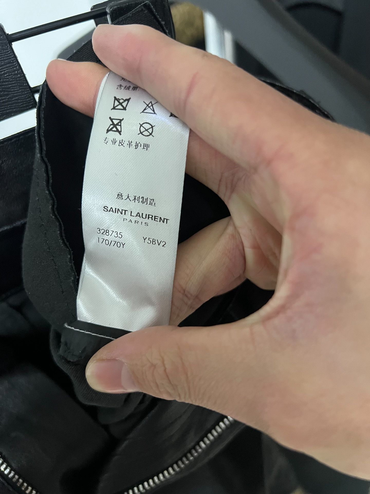 Saint Laurent Paris Saint Laurent Black Leather Skinny Pants Size 26" / US 2 / IT 38 - 6 Thumbnail