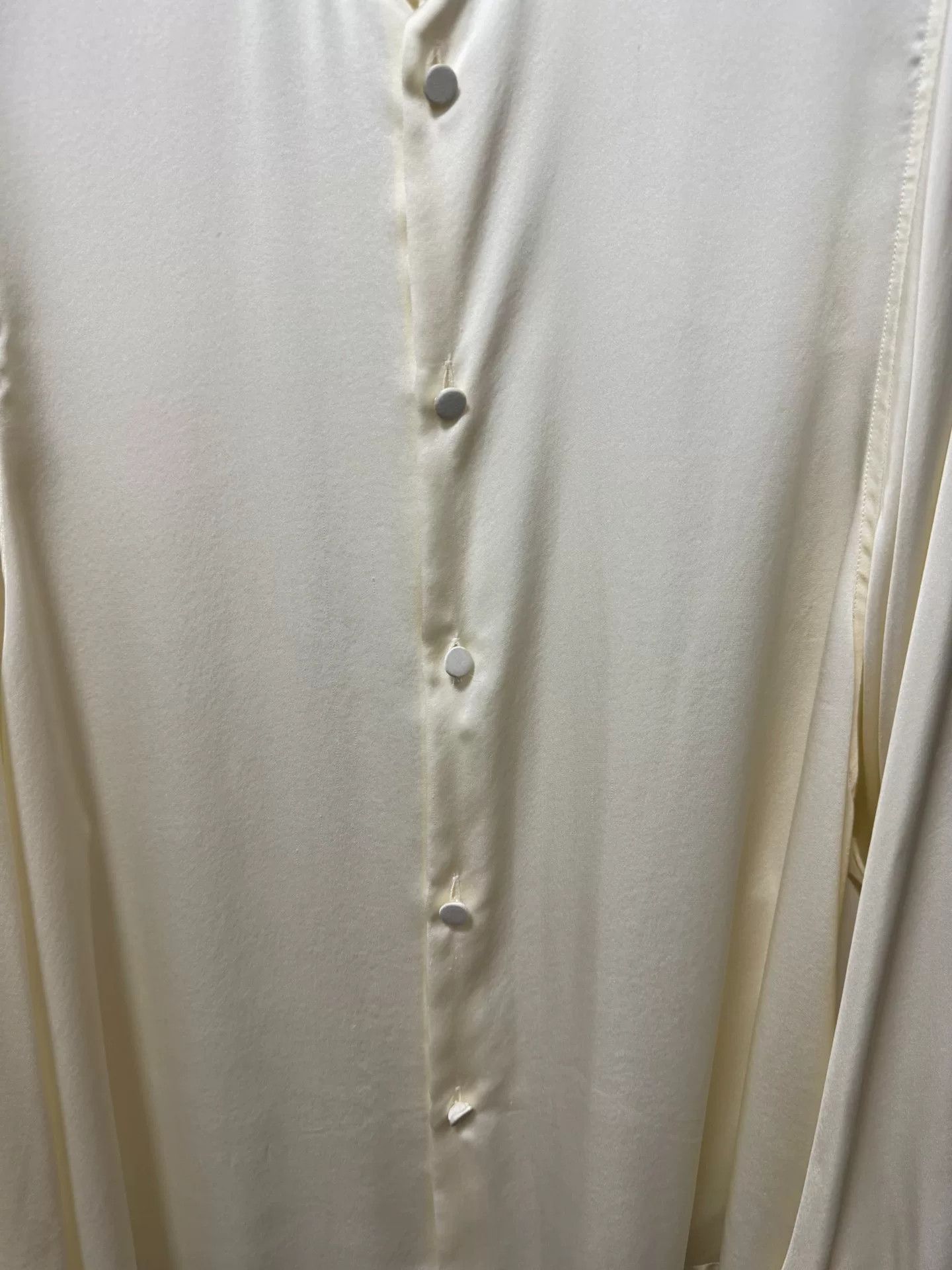 Anthony Vaccarello Saint Laurent 23SS Pleated Silk Blouse Size M / US 6-8 / IT 42-44 - 3 Thumbnail