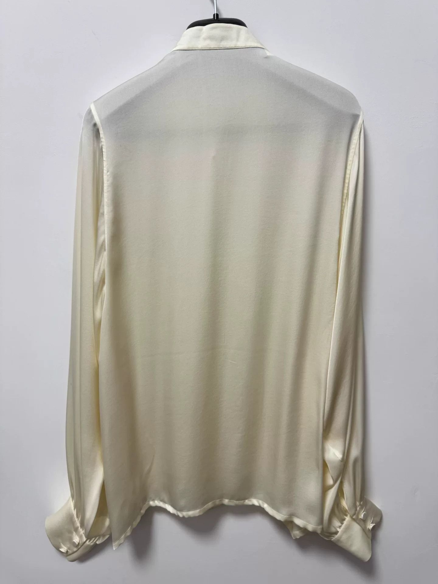 Anthony Vaccarello Saint Laurent 23SS Pleated Silk Blouse Size M / US 6-8 / IT 42-44 - 2 Thumbnail