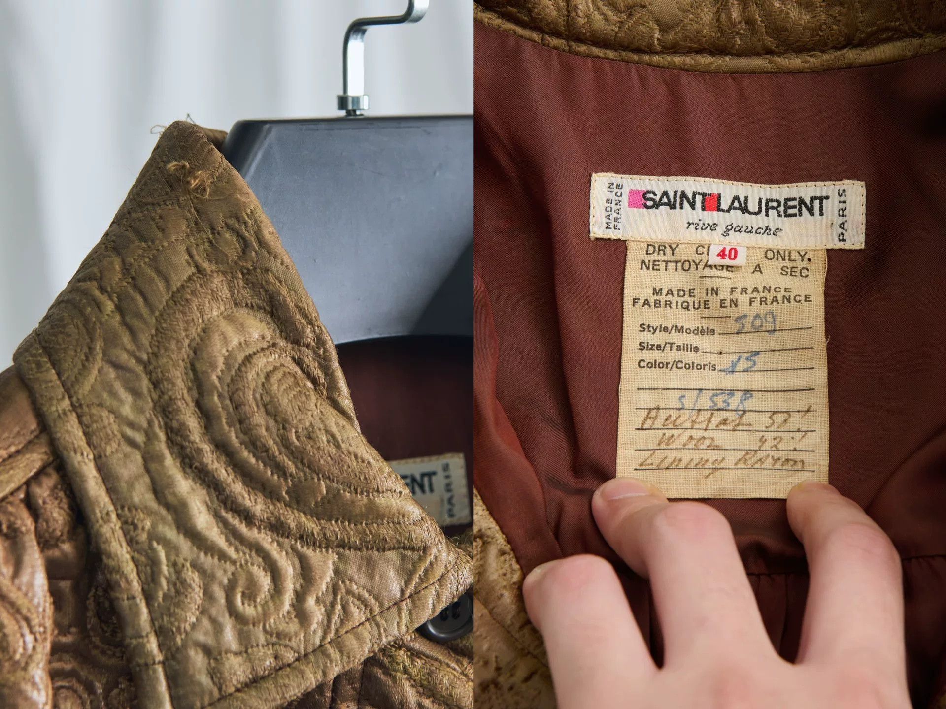 Yves Saint Laurent Yves Saint Laurent Brown Paisley Jacket Size M / US 6-8 / IT 42-44 - 9 Thumbnail
