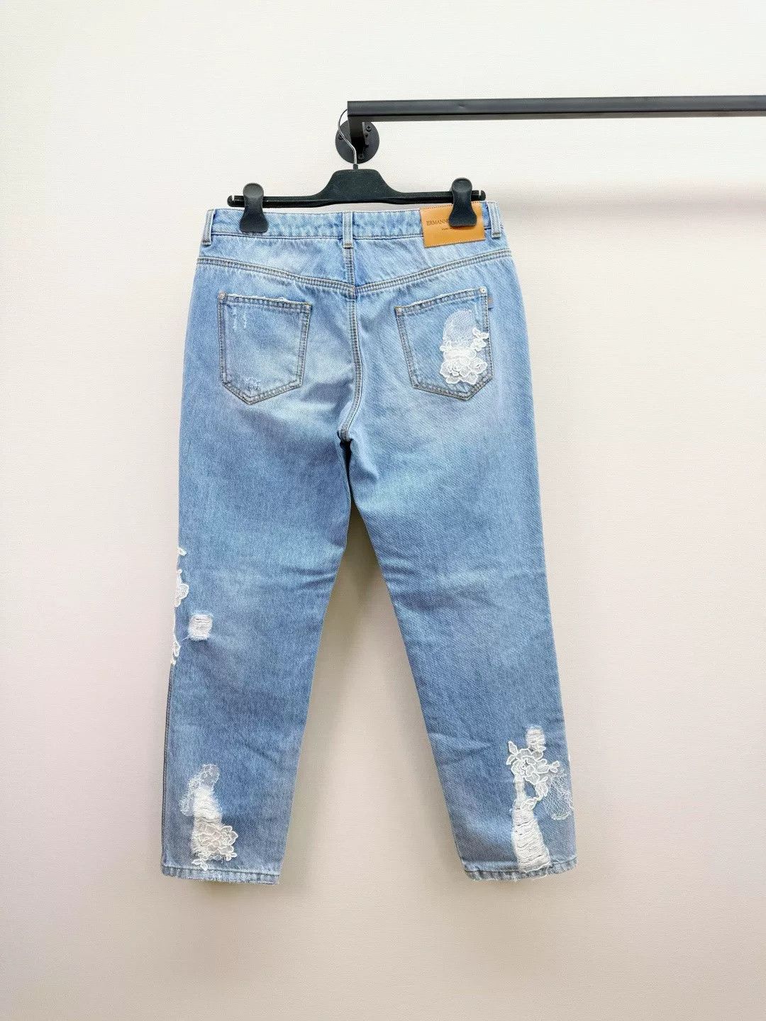 Ermanno Scervino Ermanno Scervino New Lace Panel Jeans Size 42" / US 20 - 6 Thumbnail
