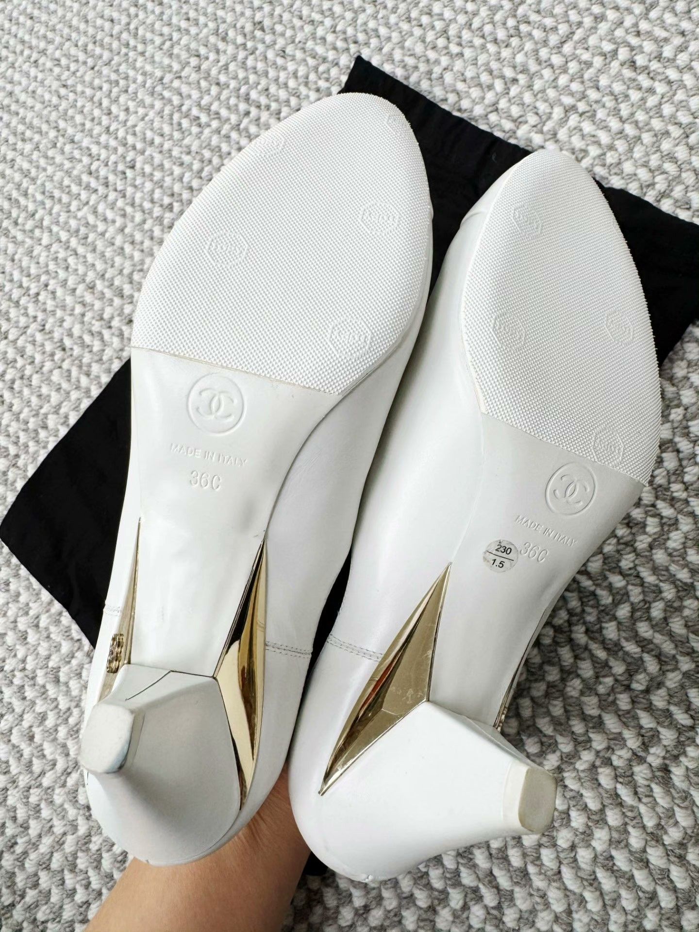 Chanel Chanel Block Heel Pumps Size US 5 / IT 35 - 7 Thumbnail