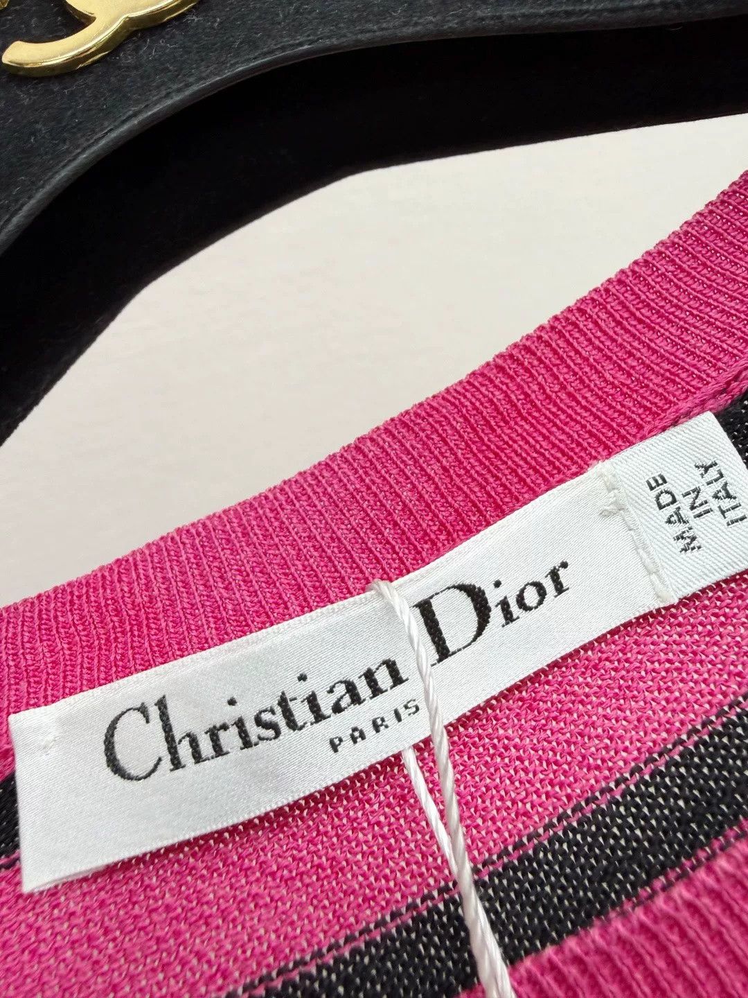 Dior Dior Striped Embroidered Short Sleeve Size S / US 4 / IT 40 - 3 Thumbnail