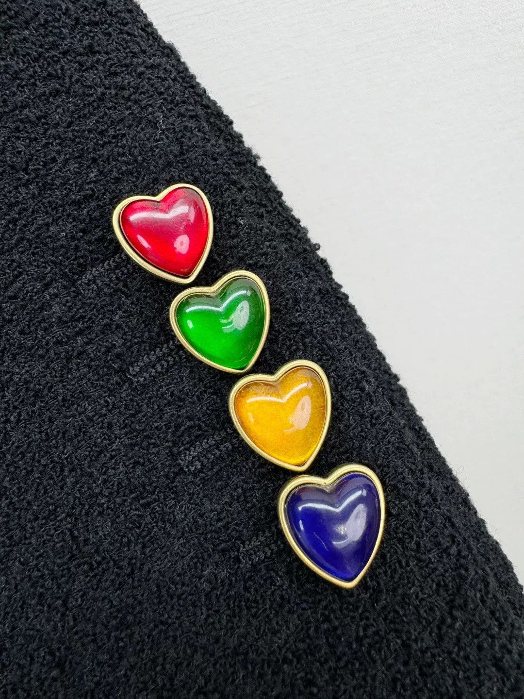 Saint Laurent Paris Saint Laurent Heart Button Jacket Size S / US 4 / IT 40 - 3 Thumbnail