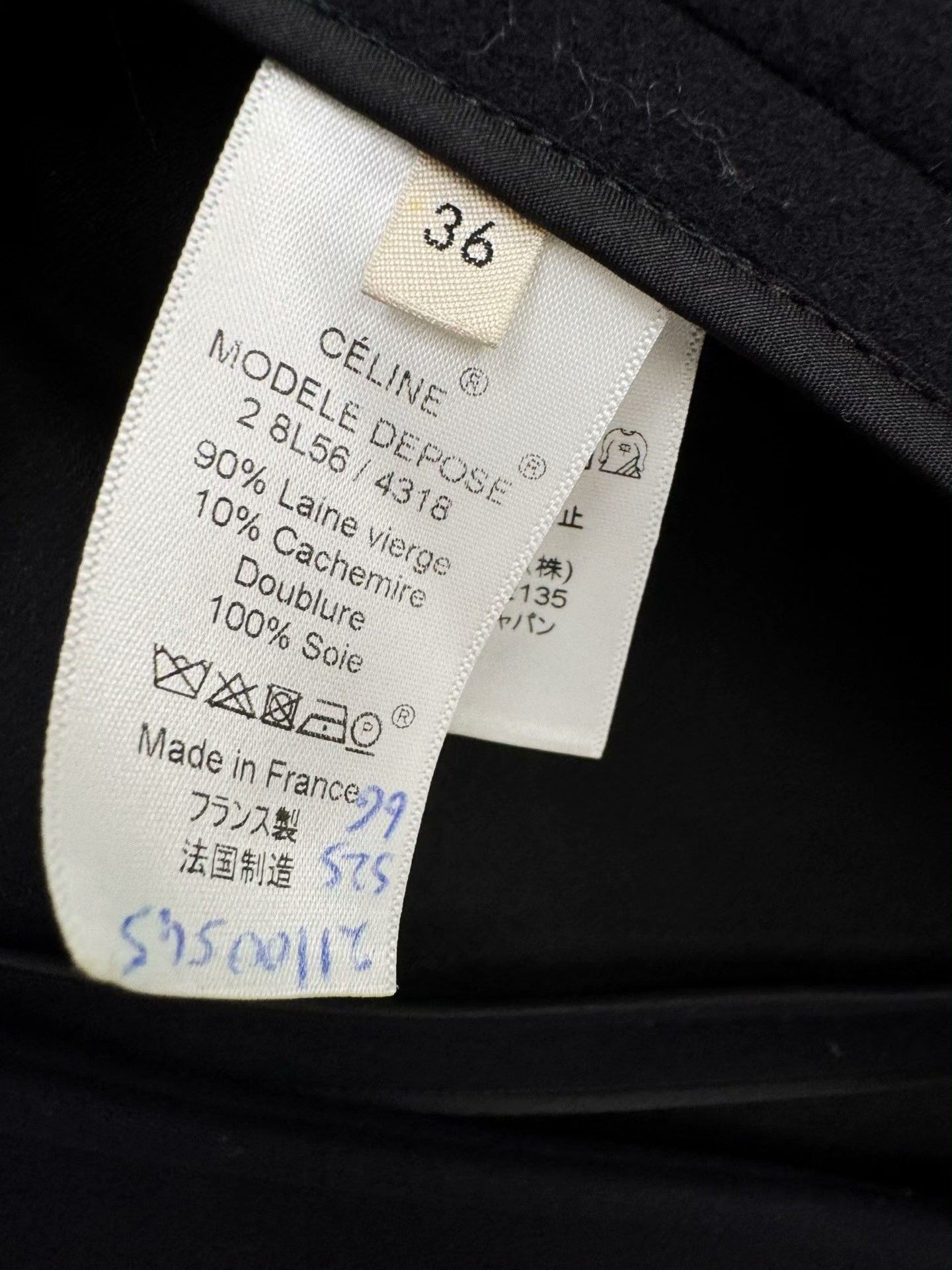 Celine Celine Wool Cashmere Coat Size 36 Size XS / US 0-2 / IT 36-38 - 4 Thumbnail