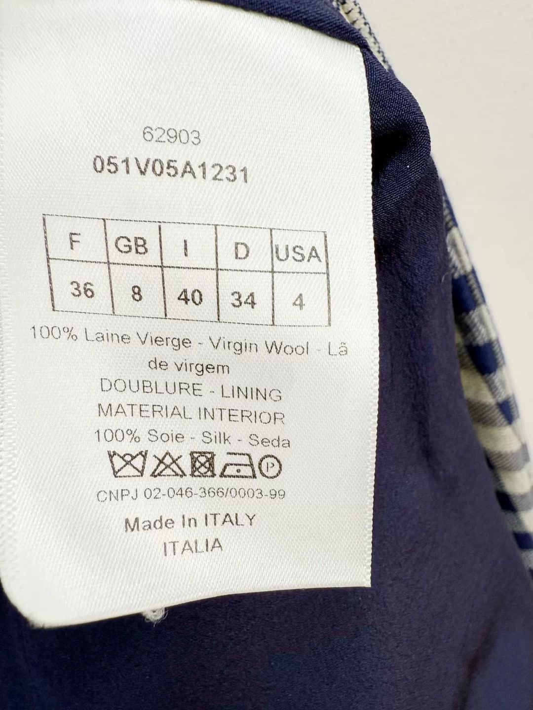 Dior Dior Wool Check Blazer Size XS / US 0-2 / IT 36-38 - 4 Thumbnail
