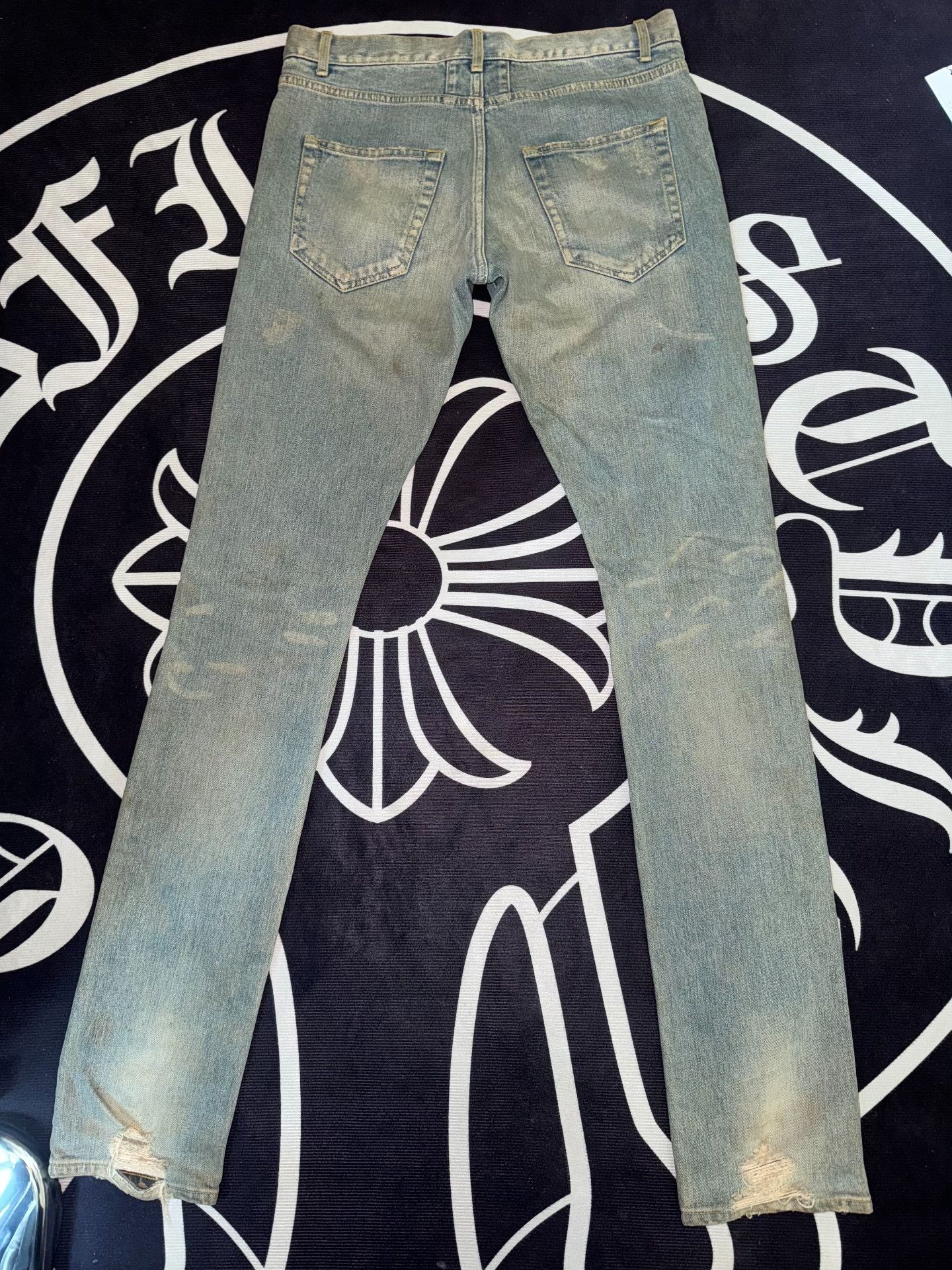 Saint Laurent Paris Saint Laurent SLP Distressed Denim Size US 29 - 2 Thumbnail