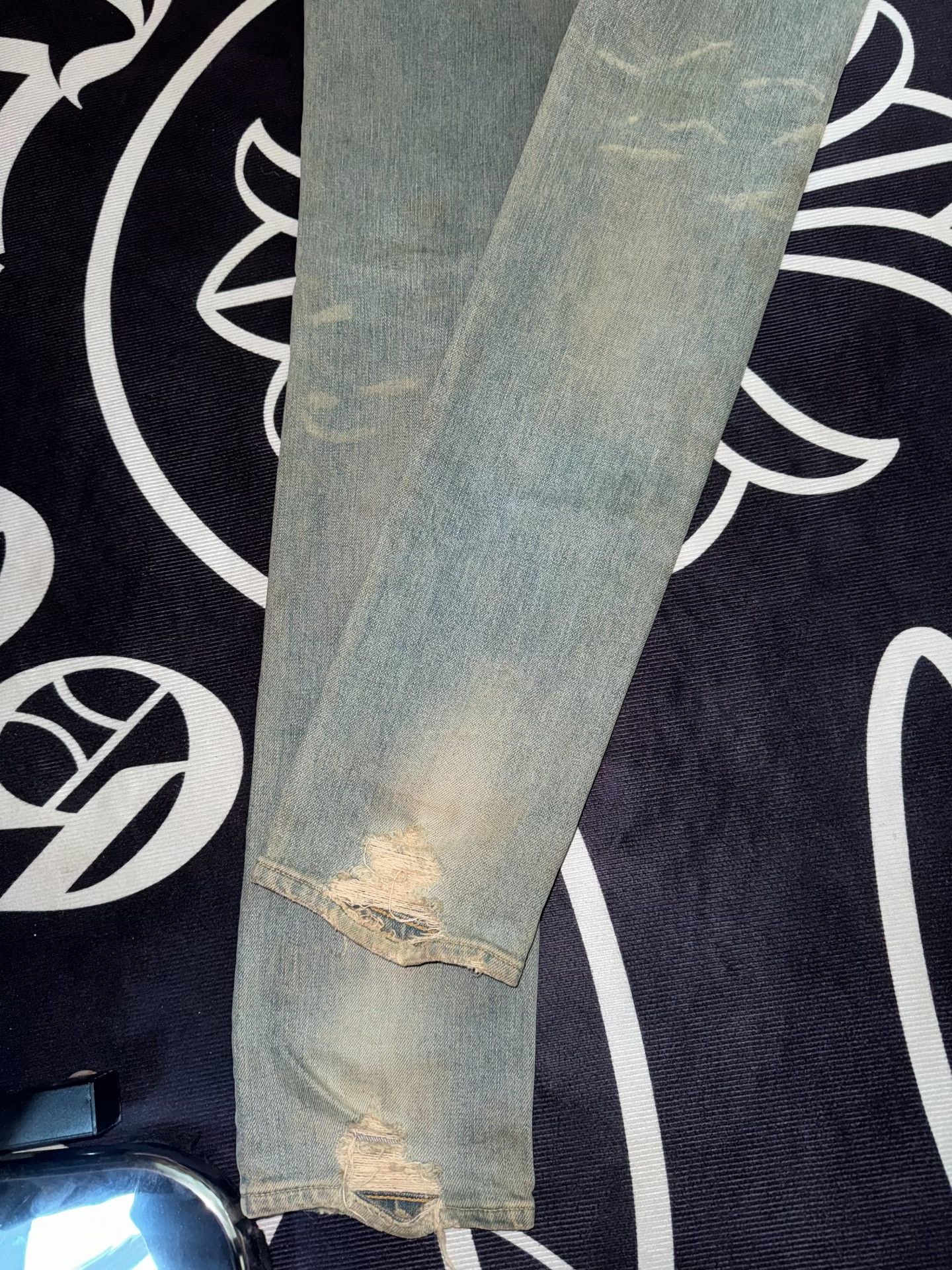 Saint Laurent Paris Saint Laurent SLP Distressed Denim Size US 29 - 6 Thumbnail