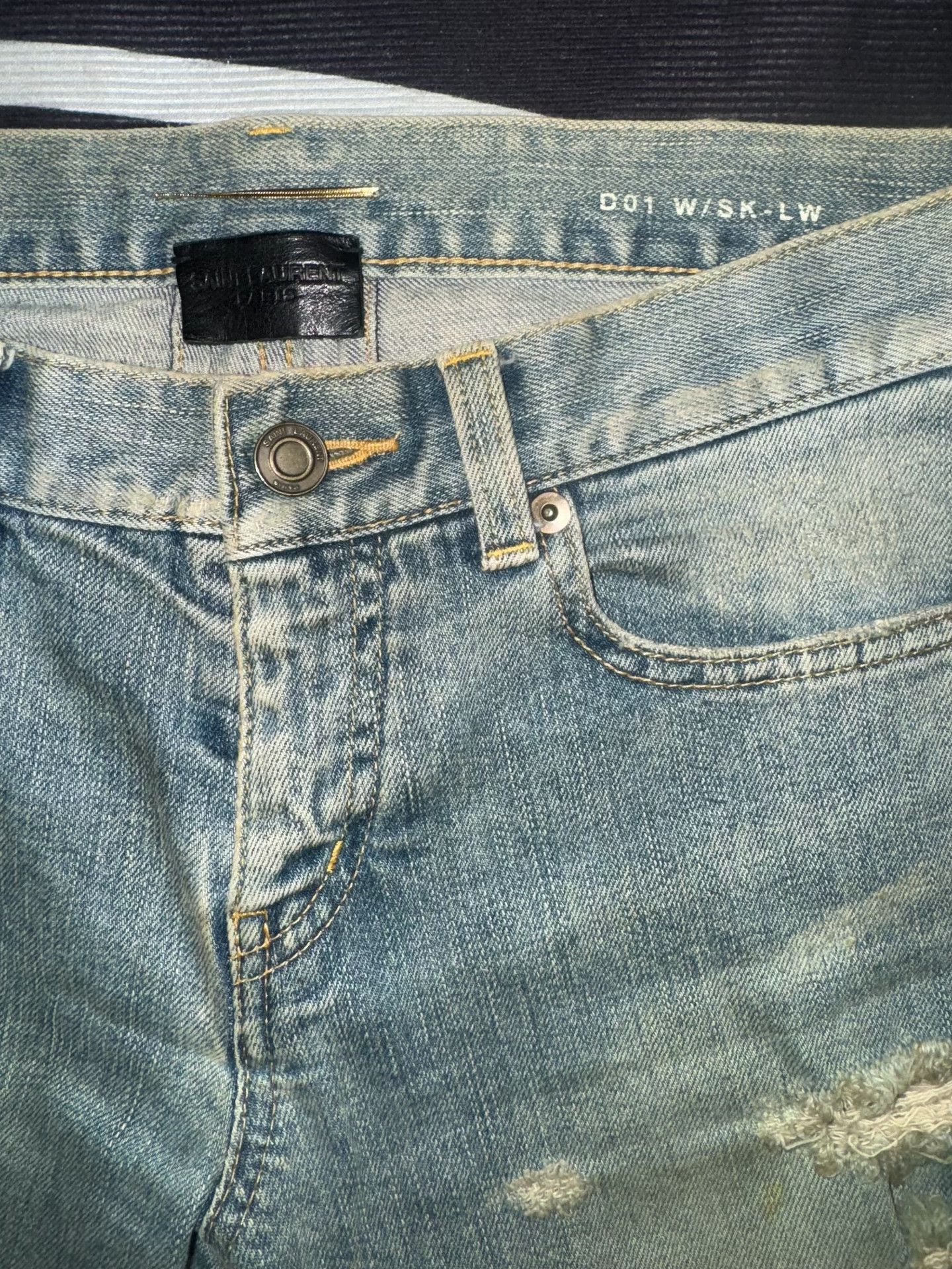 Saint Laurent Paris Saint Laurent 14SS Distressed Jeans Size 26" / US 2 / IT 38 - 6 Thumbnail
