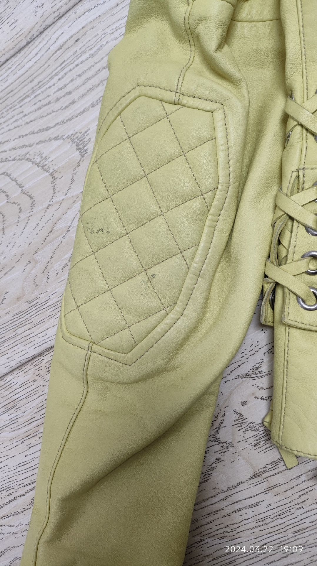 Balenciaga Balenciaga Lemon Yellow Leather Biker Jacket Size XXS / US 00 / IT 34 - 7 Thumbnail