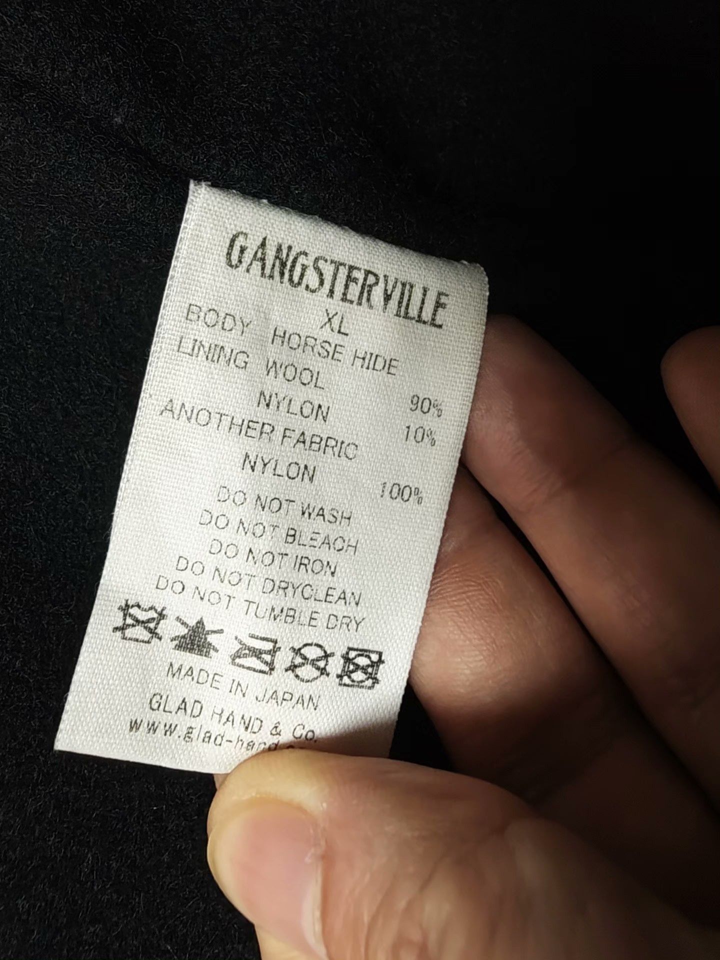 Vintage GANGSTERVILLE XL Horse Leather Jacket Size US XL / EU 56 / 4 - 7 Thumbnail
