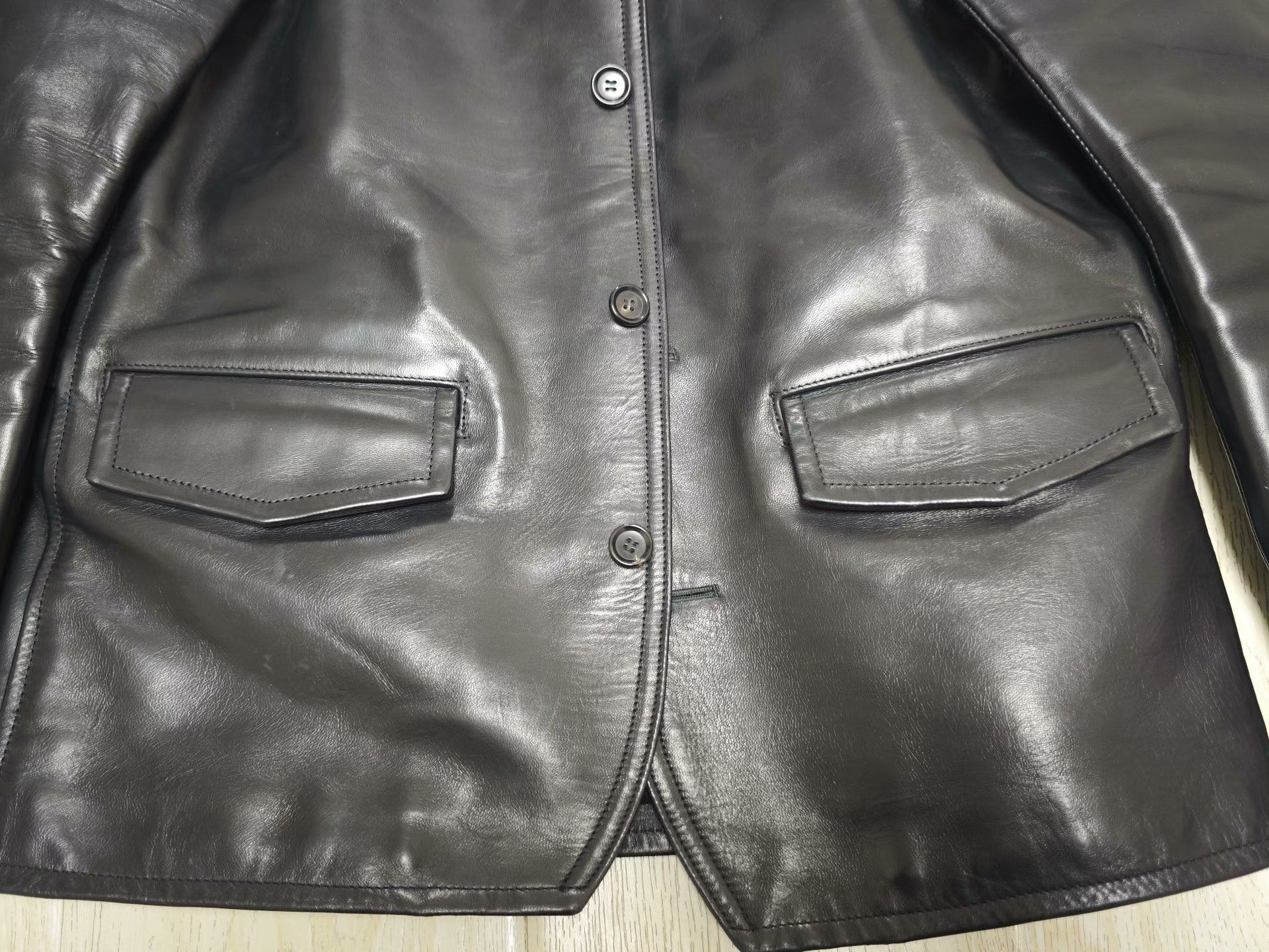 Vintage GANGSTERVILLE XL Horse Leather Jacket Size US XL / EU 56 / 4 - 5 Thumbnail