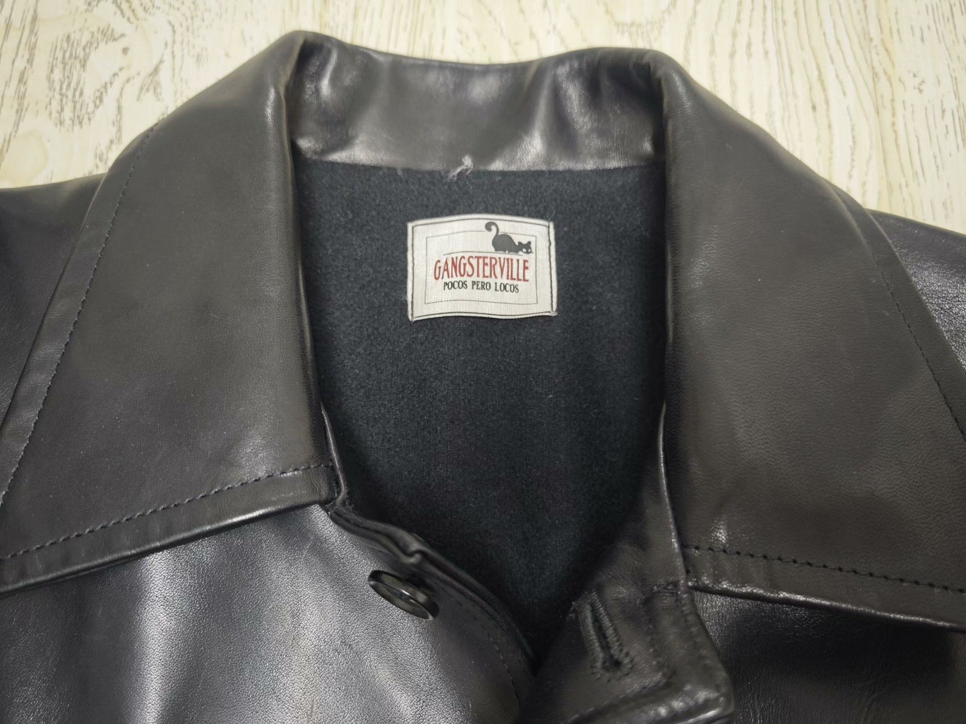 Vintage GANGSTERVILLE XL Horse Leather Jacket Size US XL / EU 56 / 4 - 3 Thumbnail