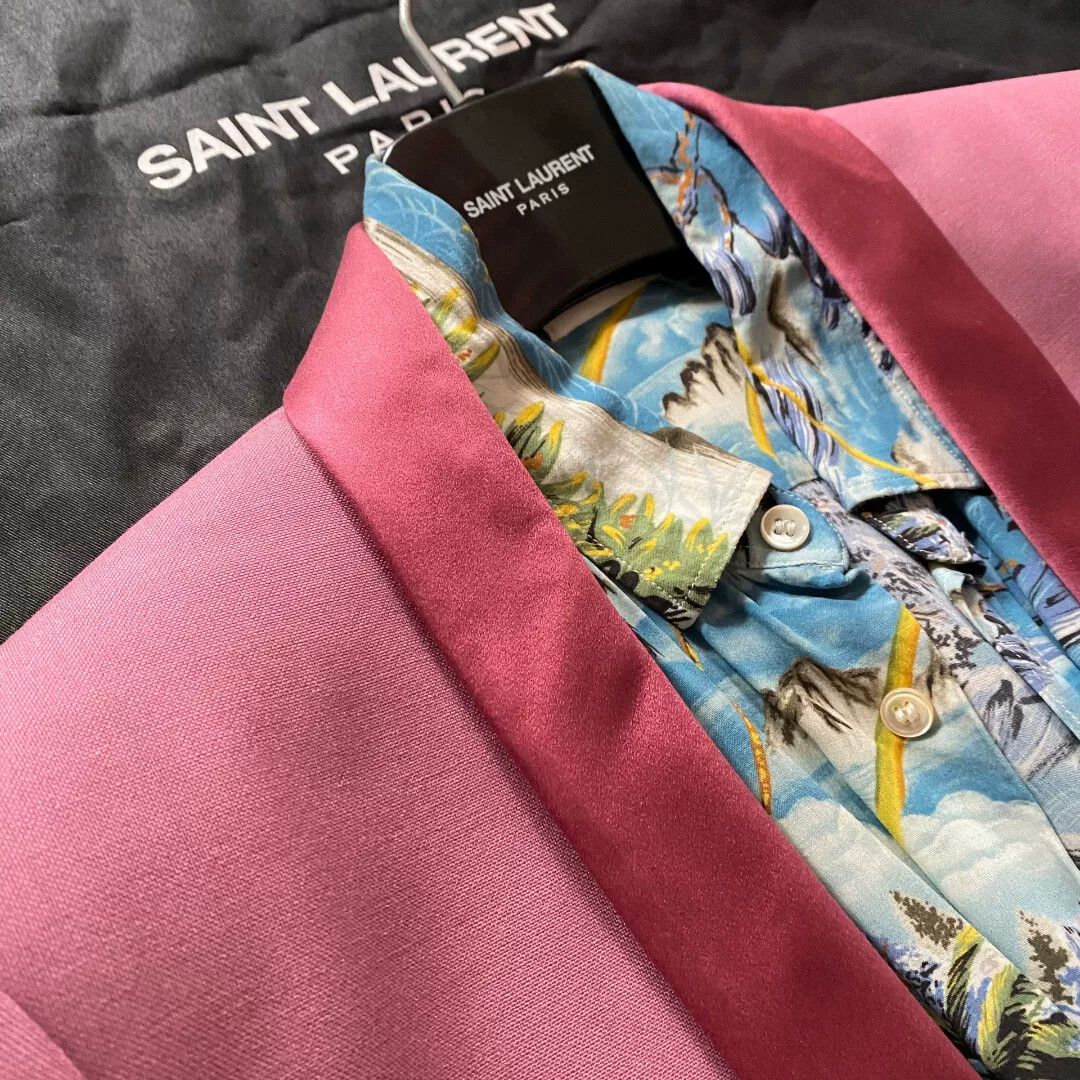 Saint Laurent Paris Saint Laurent 2016 Runway Pink Shawl Blazer Size US L / EU 52-54 / 3 - 5 Thumbnail
