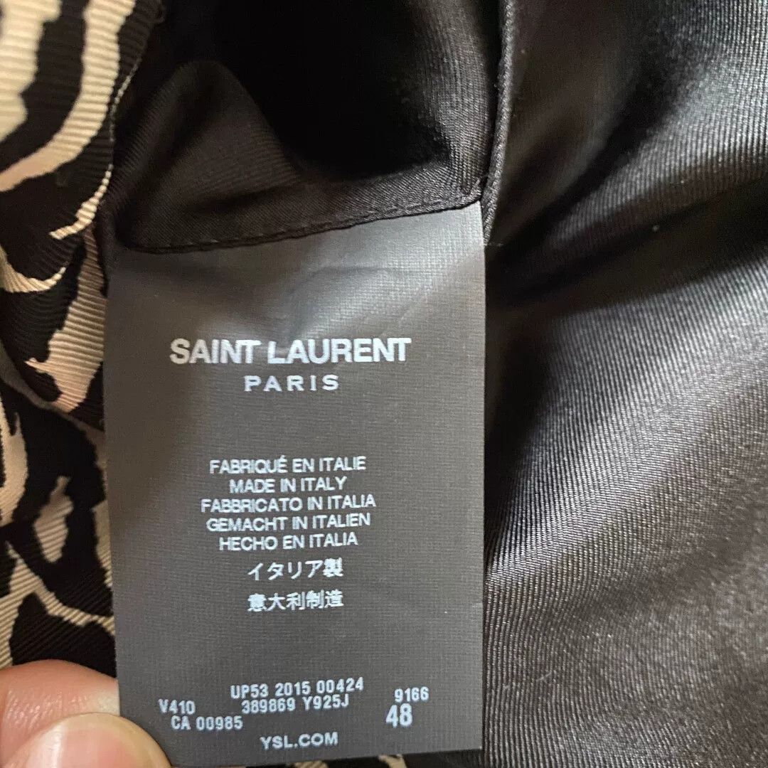 Hedi Slimane Saint Laurent FW15 Black White Leopard Blazer Size US M / EU 48-50 / 2 - 3 Thumbnail