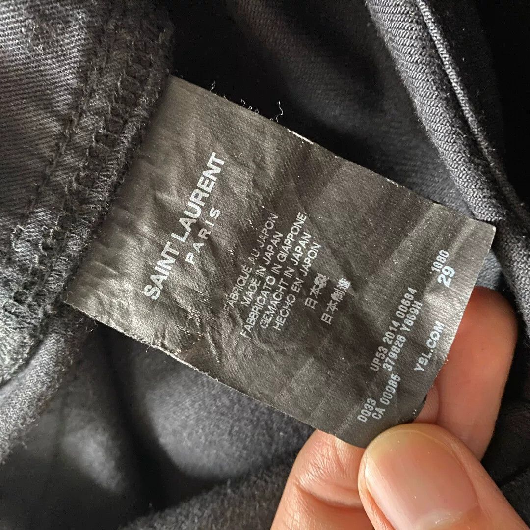 Hedi Slimane Saint Laurent SS15 Distressed Black Jeans Size US 29 - 4 Thumbnail