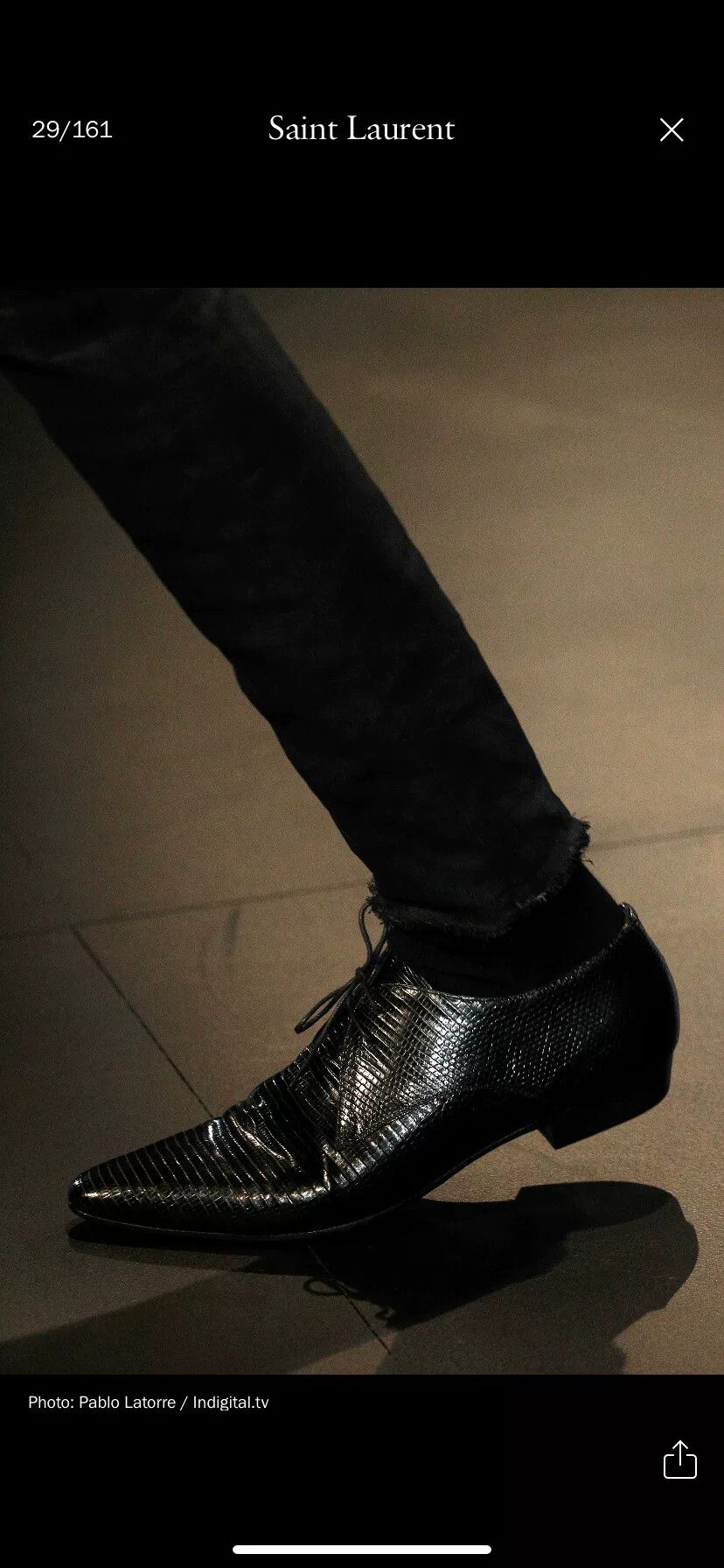 Hedi Slimane Saint Laurent SS15 Distressed Black Jeans Size US 29 - 8 Thumbnail