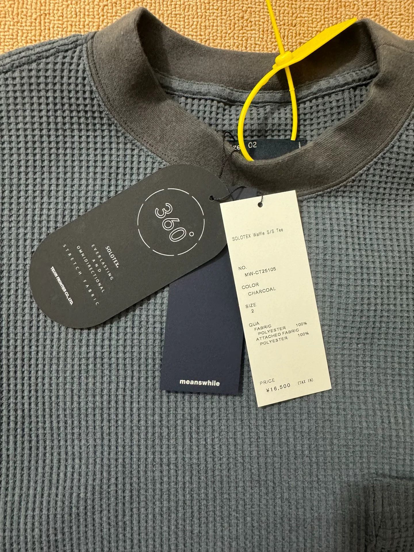 meanswhile Meanswhile SOLOTEX Waffle S/S Tee Size US S / EU 44-46 / 1 - 5 Thumbnail