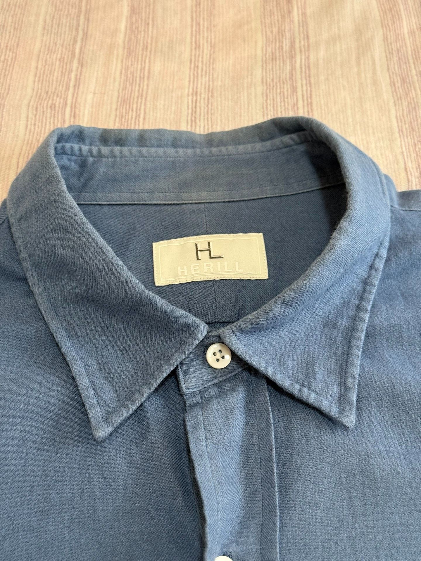 Herill HERILL Cashmere Cotton Regular Collar Shirt Size US M / EU 48-50 / 2 - 3 Thumbnail