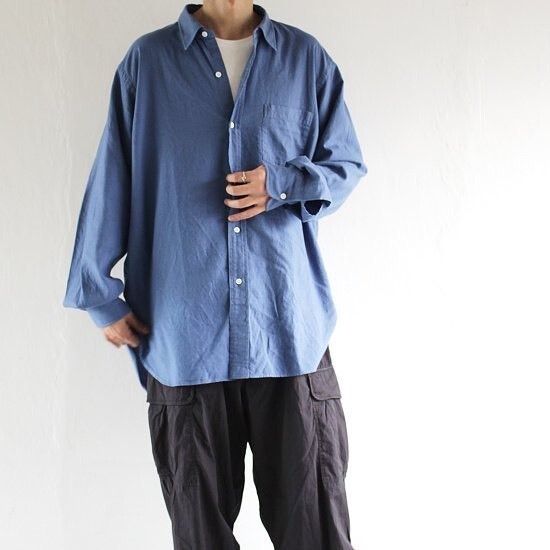 Herill HERILL Cashmere Cotton Regular Collar Shirt Size US M / EU 48-50 / 2 - 7 Thumbnail