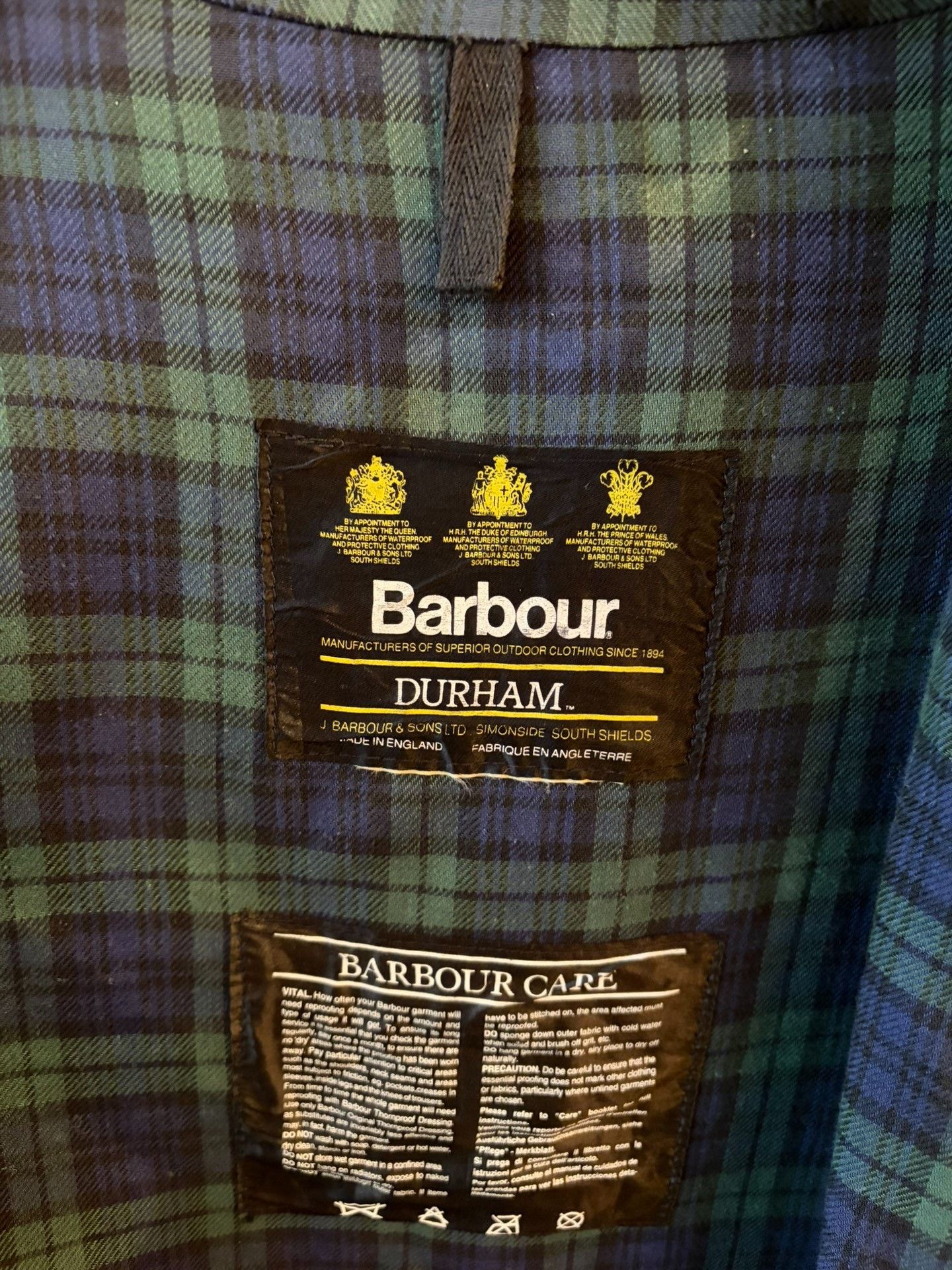 Vintage Vintage Barbour Durdam Wax Jacket Size US M / EU 48-50 / 2 - 5 Thumbnail