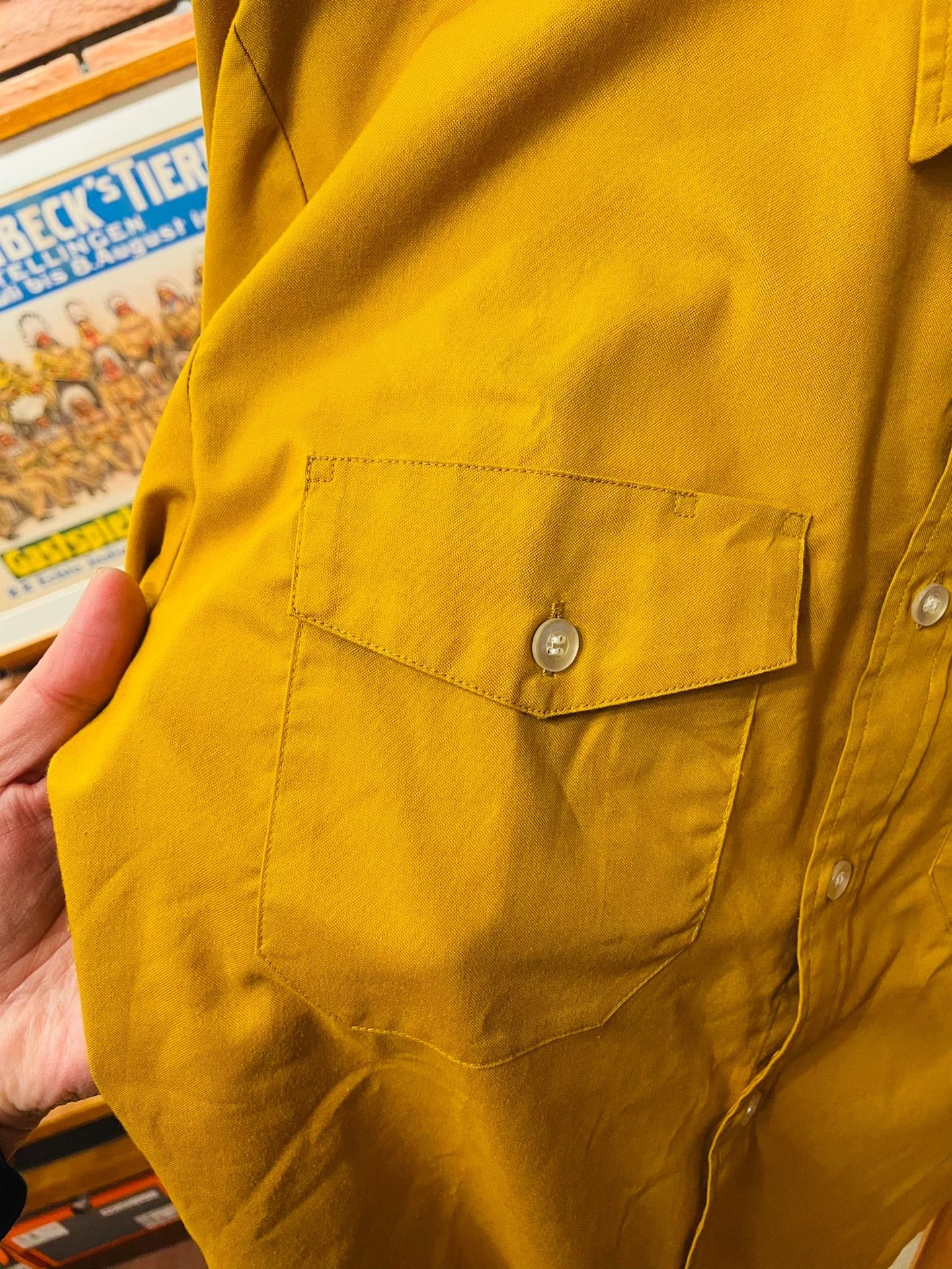 Tenderloin Tenderloin Mustard Yellow Long-Sleeve Work Shirt Size US L / EU 52-54 / 3 - 8 Thumbnail