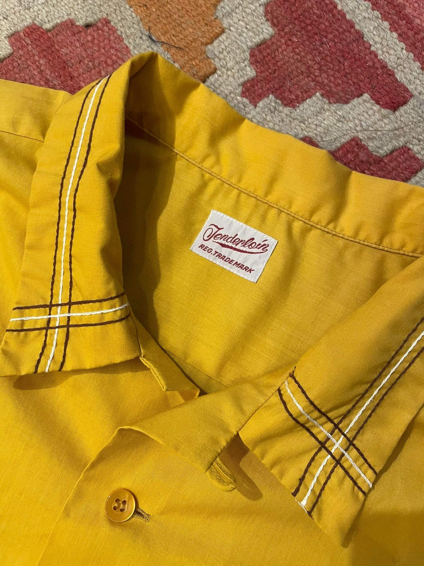 Tenderloin Tenderloin Yellow Short Sleeve Shirt Size US XL / EU 56 / 4 - 4 Thumbnail