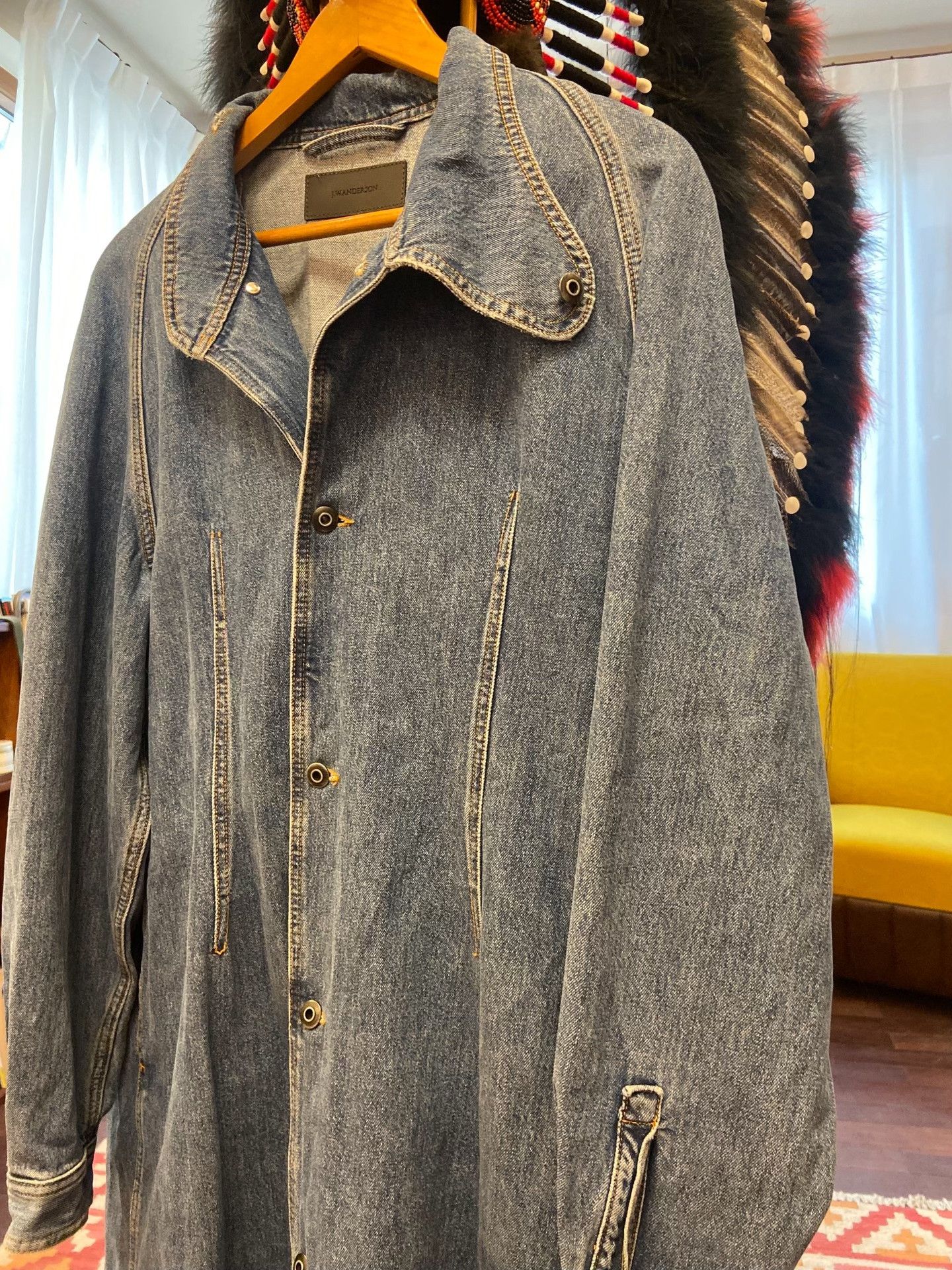 JW Anderson J.W.Anderson Mid-Length Denim Jacket Size XXS / US 00 / IT 34 - 3 Thumbnail