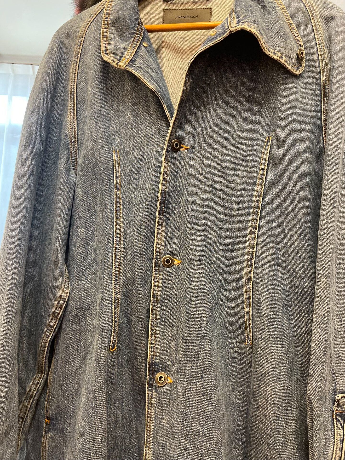 JW Anderson J.W.Anderson Mid-Length Denim Jacket Size XXS / US 00 / IT 34 - 4 Thumbnail