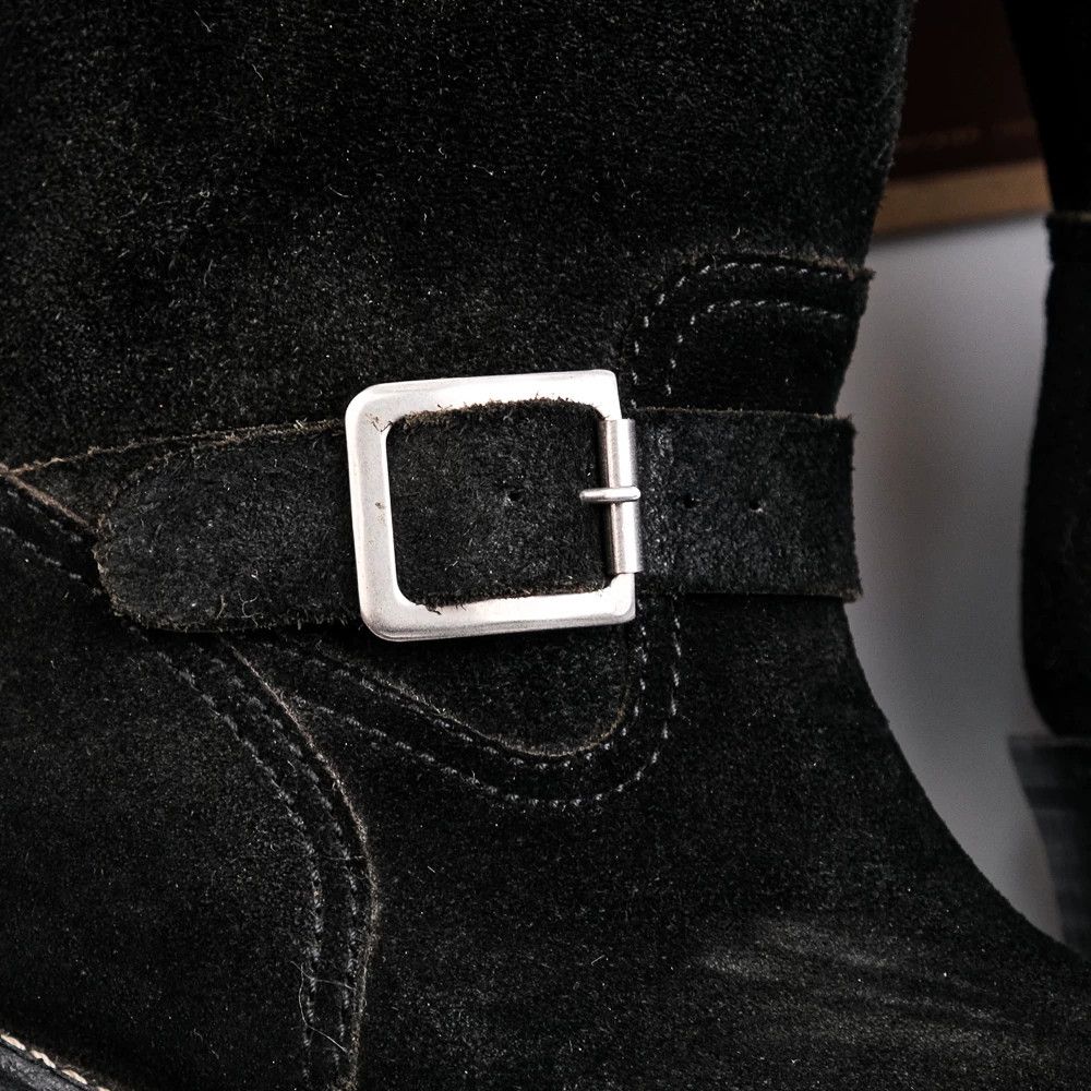 ADDICT ADDICT Engineer Boots Nubuck Leather Black 8 Size US 8 / EU 41 - 7 Thumbnail