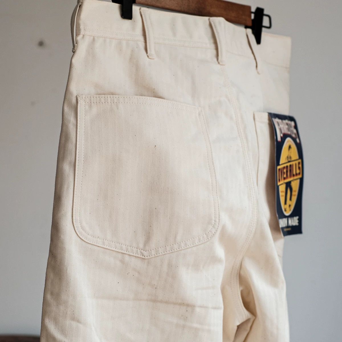 SOFTMACHINE WEAR MASTER LOT.653 Beige Herringbone Work Pants Size US 26 / EU 42 - 6 Thumbnail
