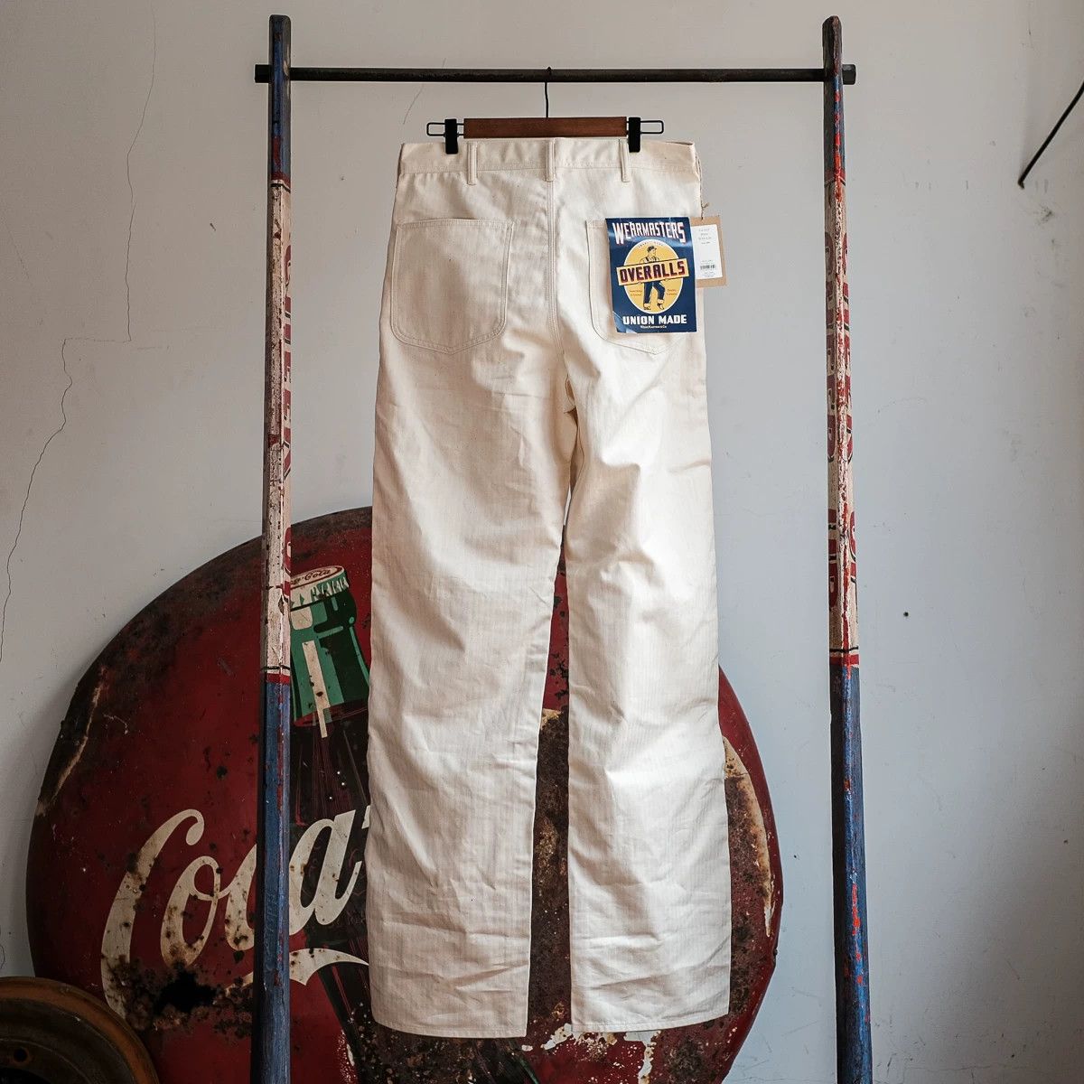 SOFTMACHINE WEAR MASTER LOT.653 Beige Herringbone Work Pants Size US 26 / EU 42 - 3 Thumbnail