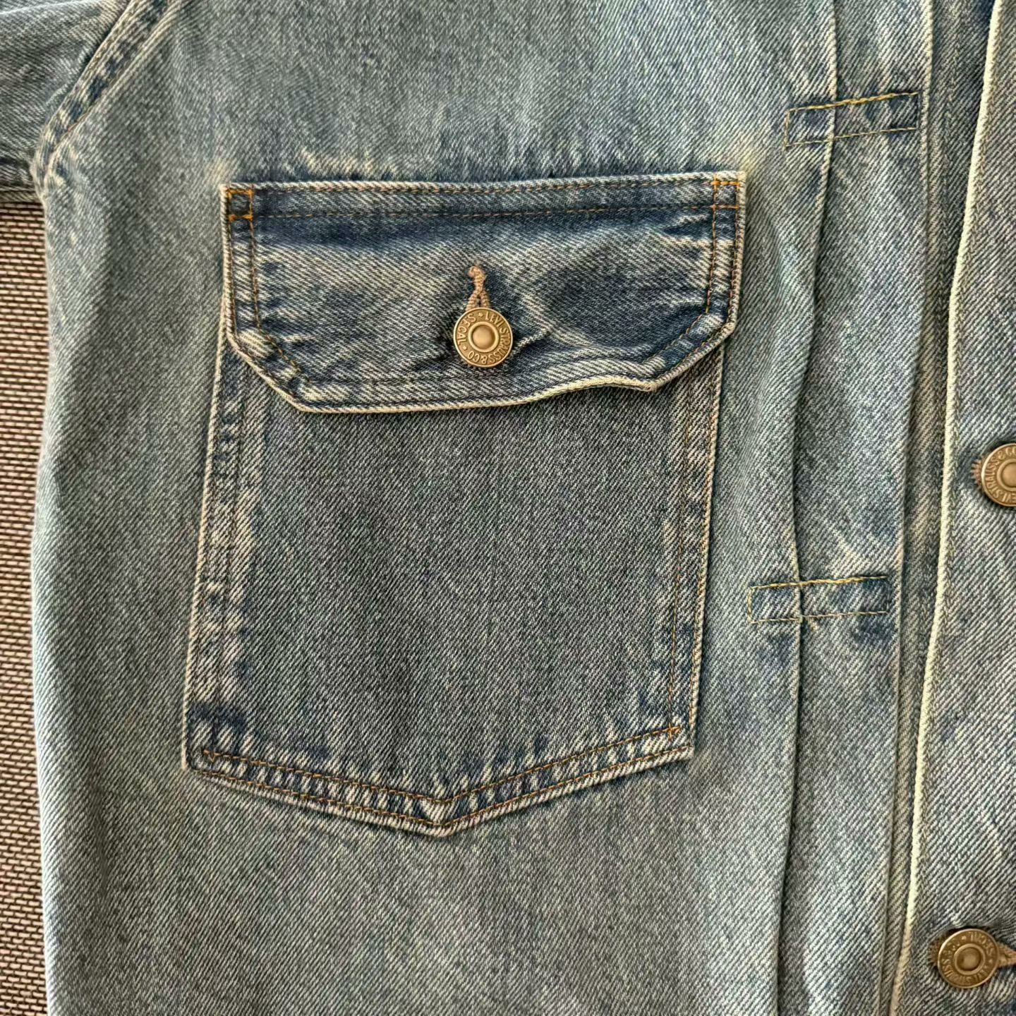 LVC Levi's LVC 507XX Washed Denim Jacket Size US XXS / EU 40 - 7 Thumbnail