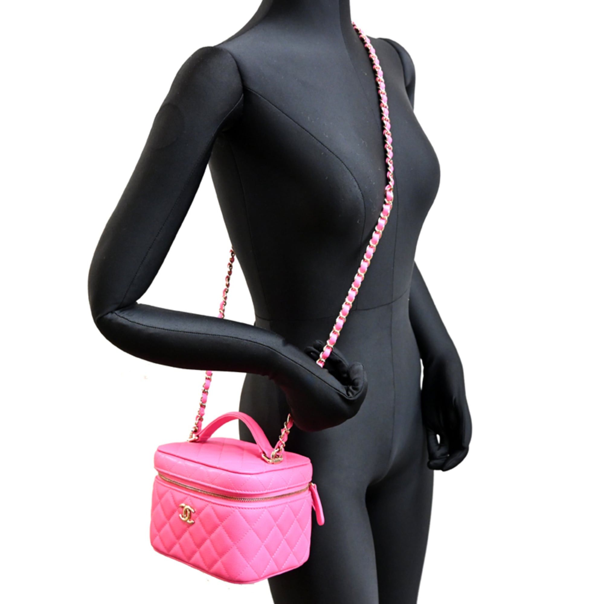 Chanel Chanel Matelassé Vanity Shoulder Bag for Women, Caviar Leather, Pink Size ONE SIZE - 9 Thumbnail