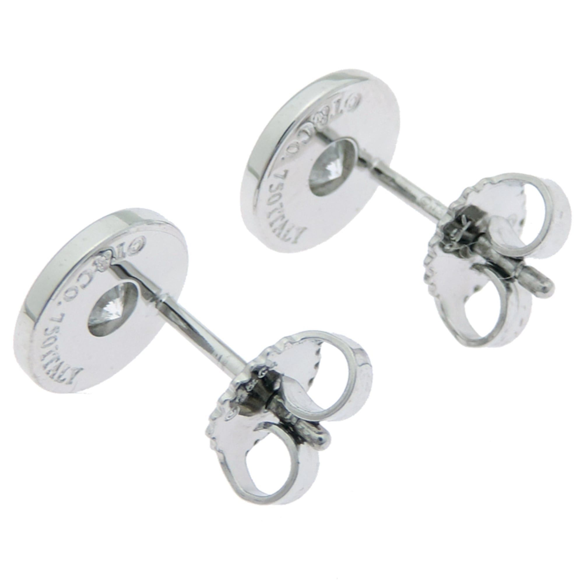 Tiffany & Co. Tiffany & Co. 1837 Circle Diamond Earrings for Women and Men, 33285663, 750 White Gold Size ONE SIZE - 3 Thumbnail