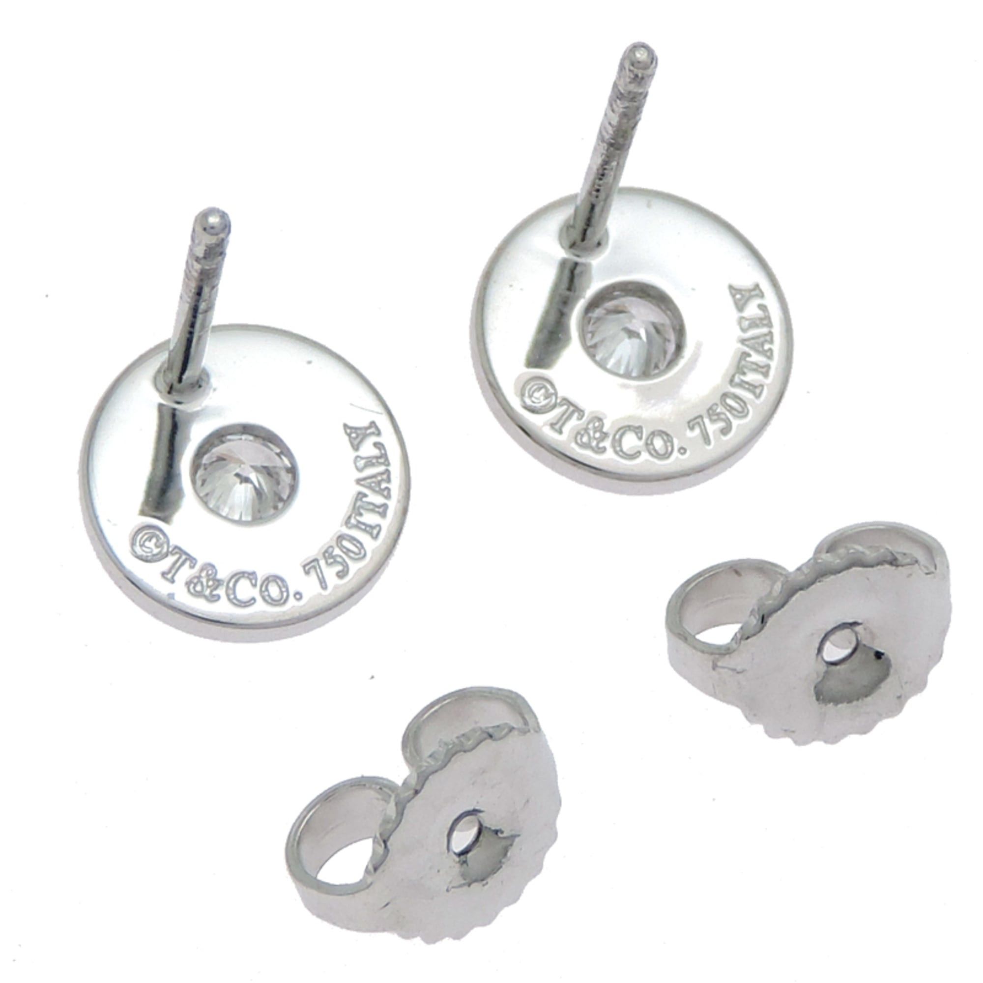Tiffany & Co. Tiffany & Co. 1837 Circle Diamond Earrings for Women and Men, 33285663, 750 White Gold Size ONE SIZE - 4 Thumbnail
