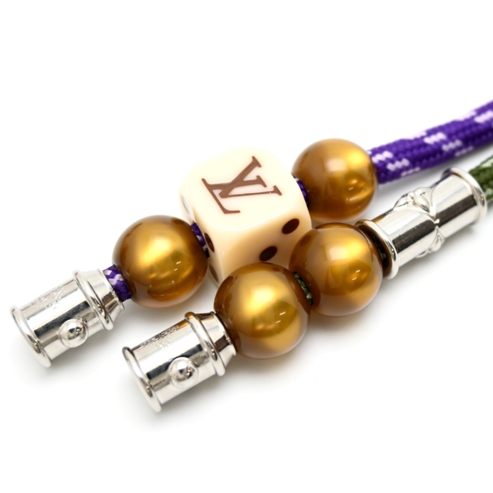 Louis Vuitton Louis Vuitton Charm LV Musketone Women's/Men's MO3696 Metal Rope Khaki Purple Size ONE SIZE - 7 Thumbnail