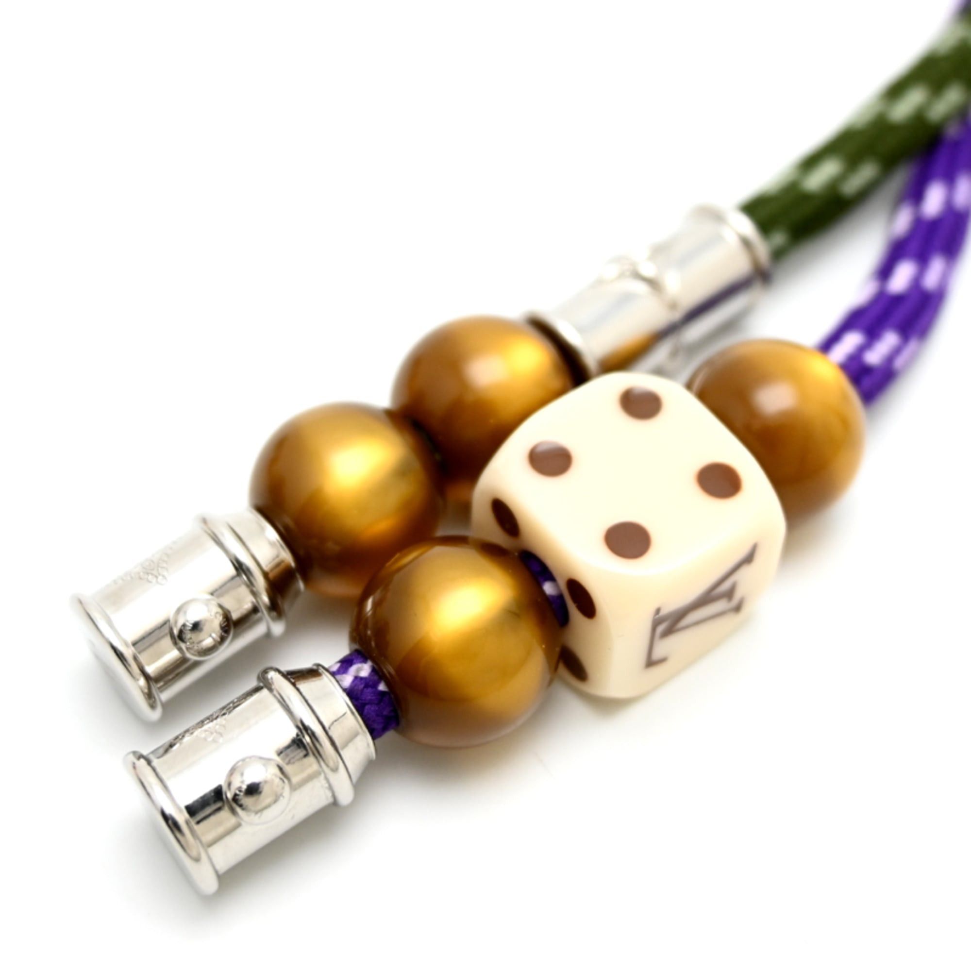Louis Vuitton Louis Vuitton Charm LV Musketone Women's/Men's MO3696 Metal Rope Khaki Purple Size ONE SIZE - 6 Thumbnail