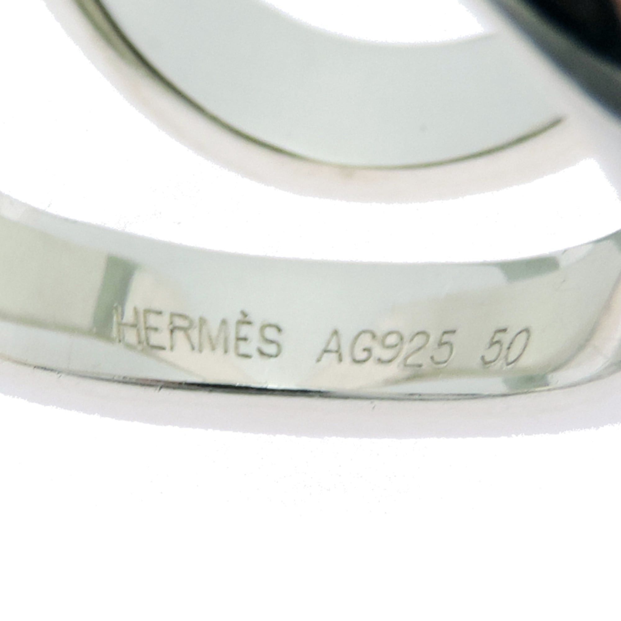 Hermes Hermes Lima GM #50 Women's/Men's Ring, Sterling Silver 925, 1 Size ONE SIZE - 5 Thumbnail