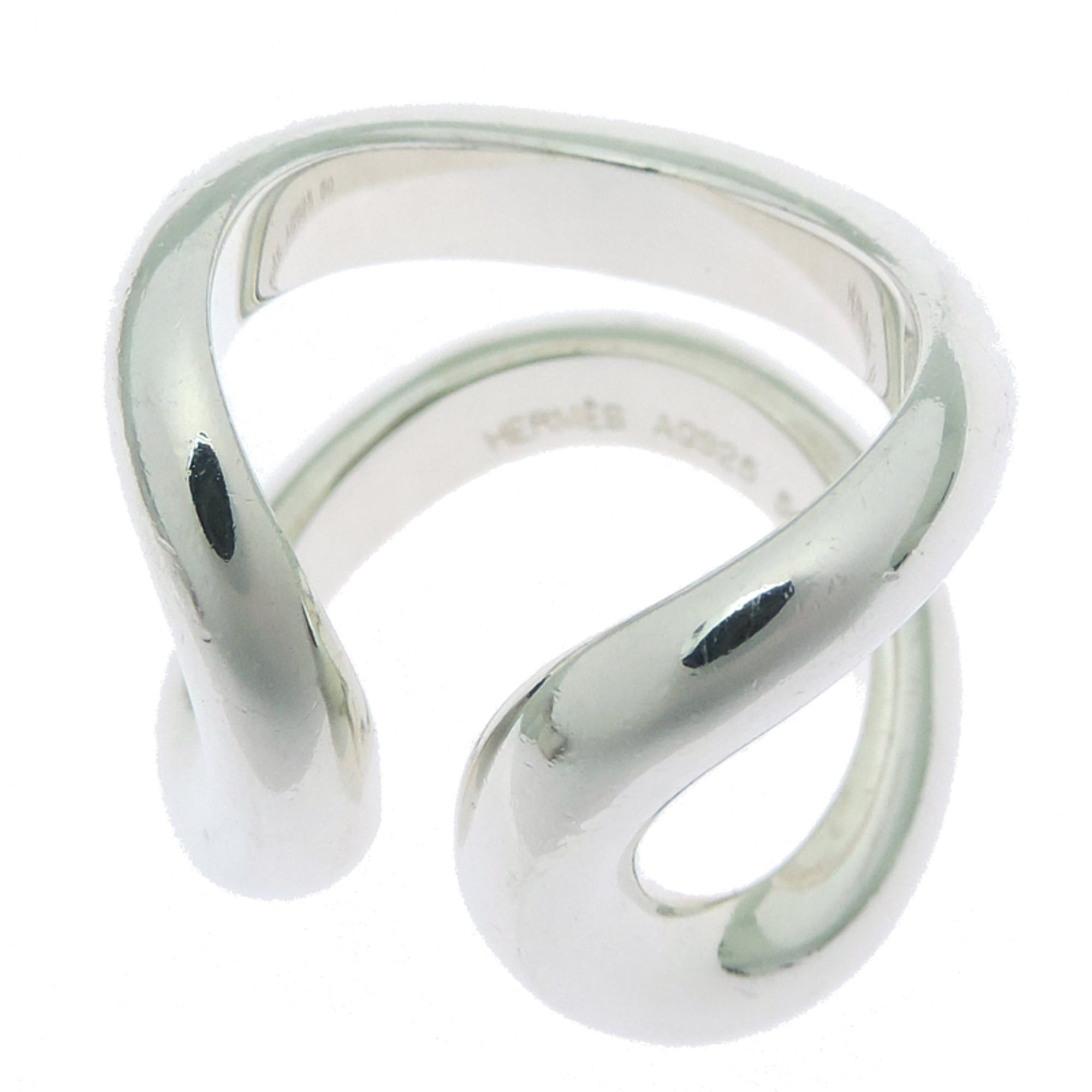 Hermes Hermes Lima GM #50 Women's/Men's Ring, Sterling Silver 925, 1 Size ONE SIZE - 2 Thumbnail