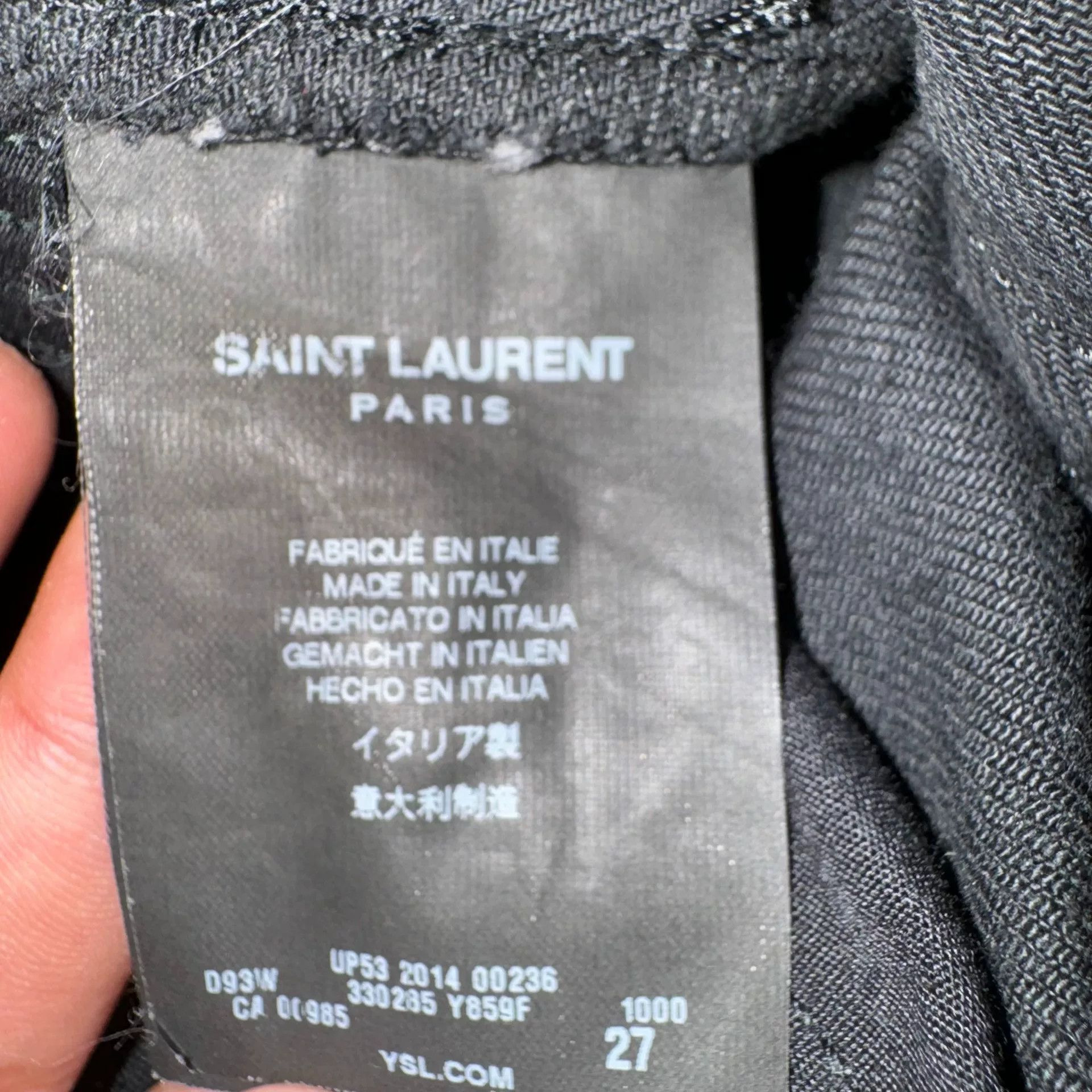 Saint Laurent Paris Saint Laurent SLP 14FW Leather Panel Biker Pants Size 27" / US 4 / IT 40 - 5 Thumbnail