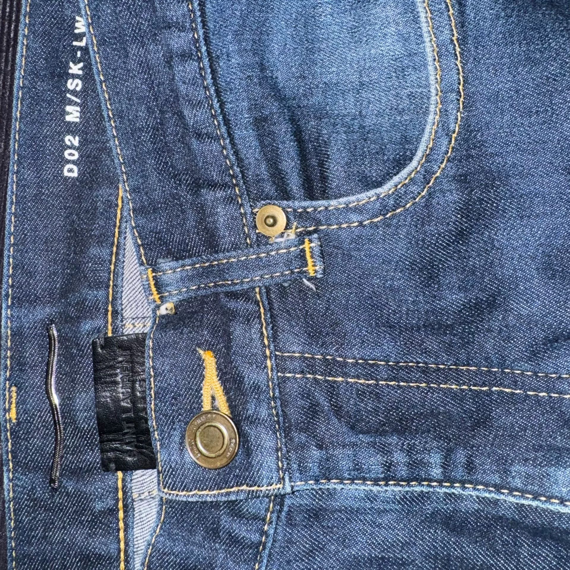 Saint Laurent Paris Saint Laurent SLP13FW Raw Denim Jeans Size US 29 - 3 Thumbnail