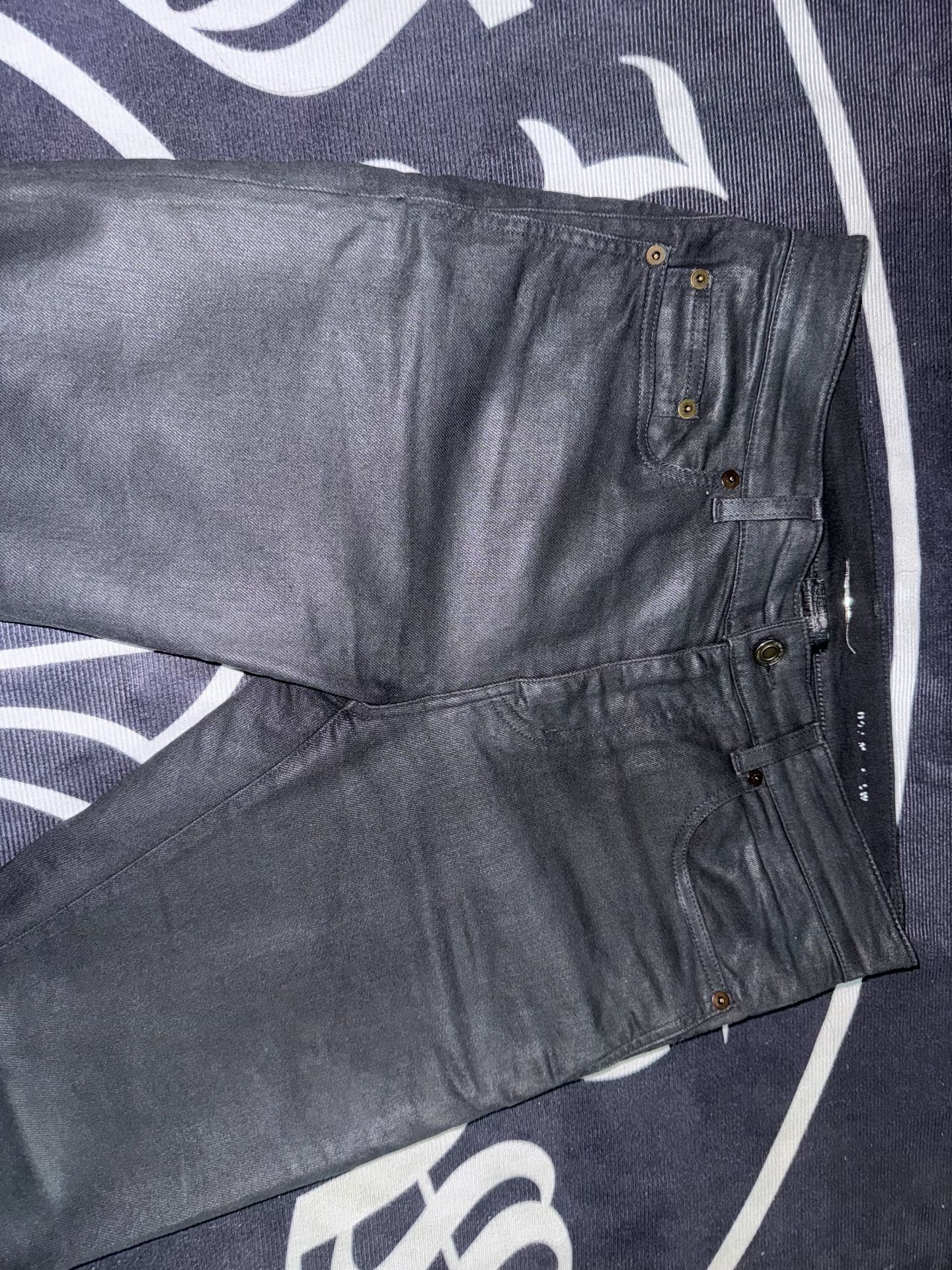 Saint Laurent Paris Saint Laurent Wax Coated Jeans Size US 31 - 2 Thumbnail