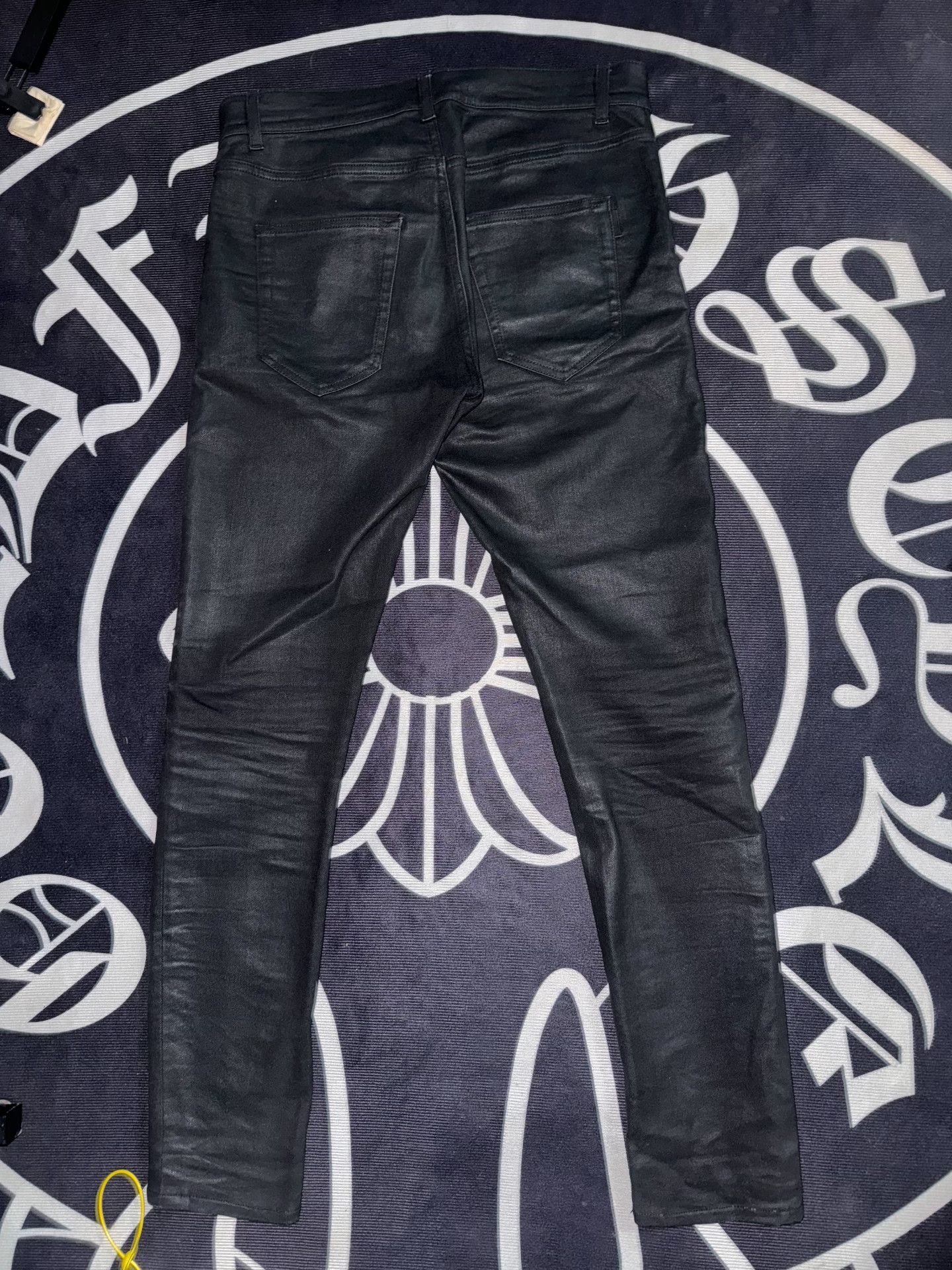 Saint Laurent Paris Saint Laurent Wax Coated Jeans Size US 31 - 3 Thumbnail