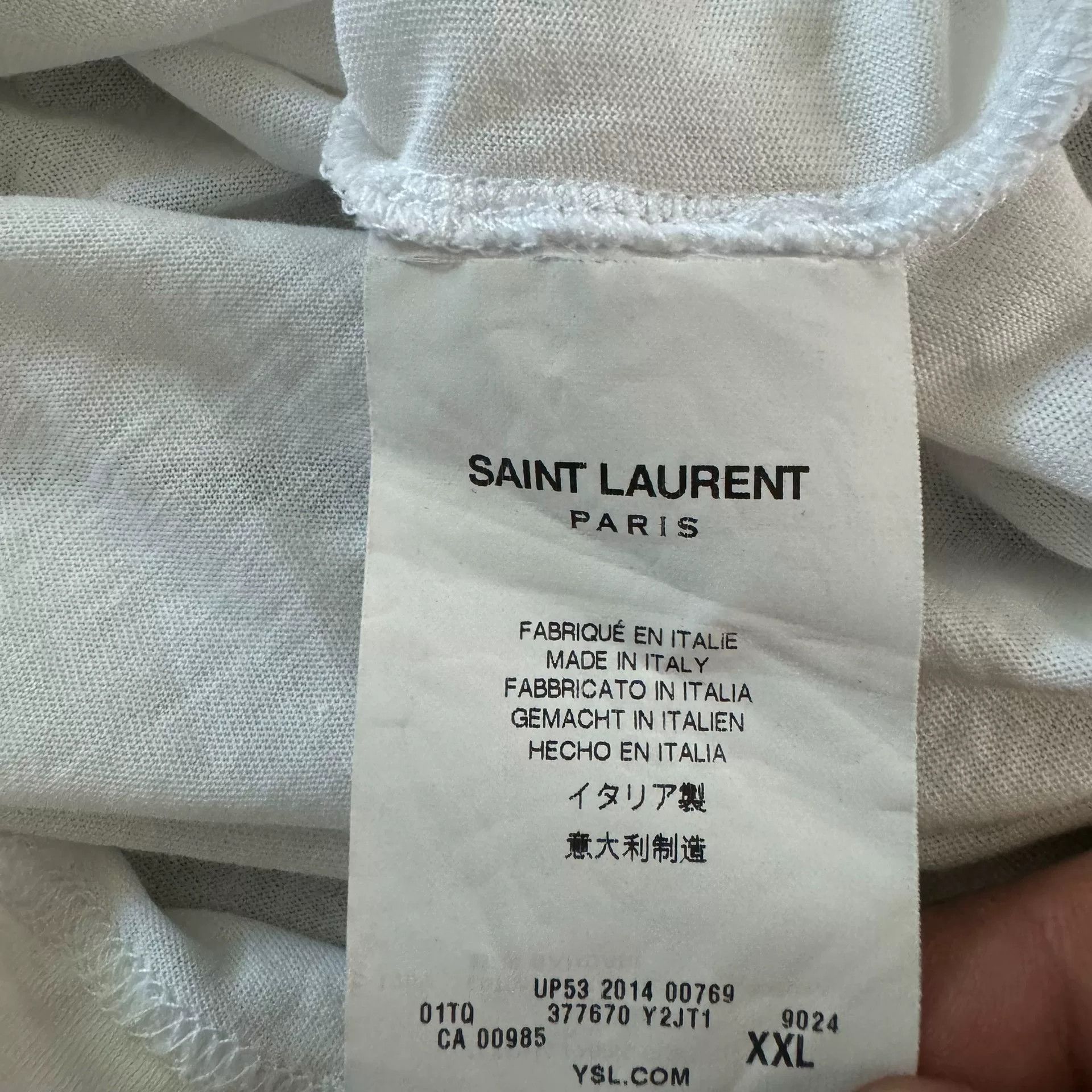 Saint Laurent Paris Saint Laurent SLP 15SS Splash Ink Tee Size US XXL / EU 58 / 5 - 4 Thumbnail