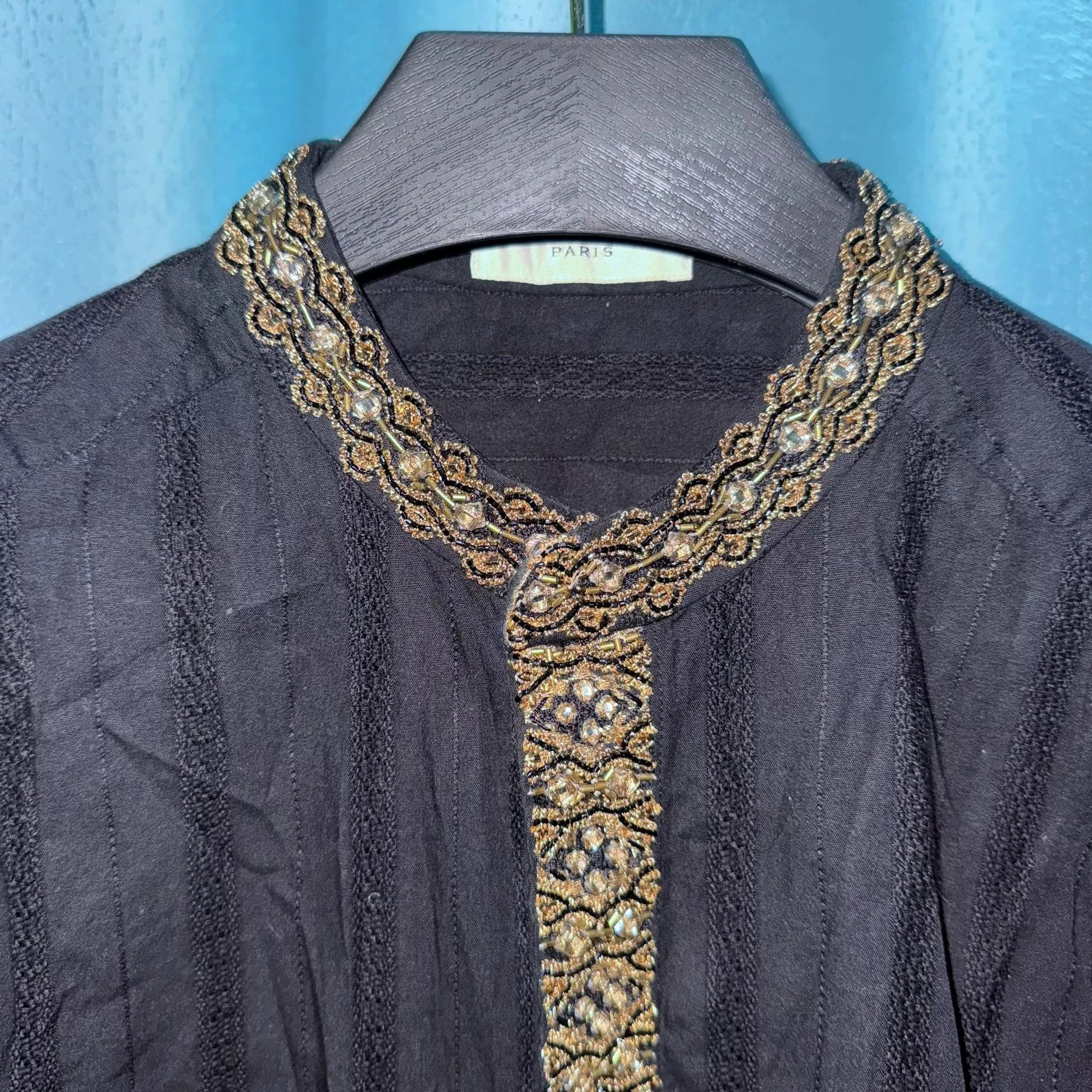 Saint Laurent Paris Saint Laurent SLP 19SS Runway Diamond Bead Shirt Size S / US 4 / IT 40 - 2 Thumbnail