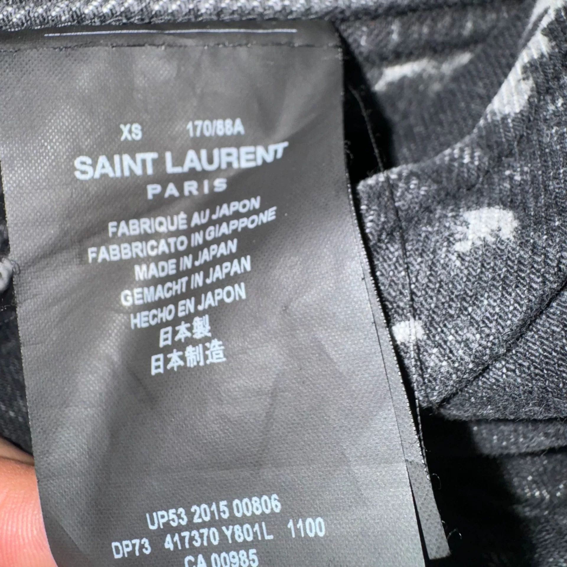 Hedi Slimane Saint Laurent Hedi Slimane Punk Denim Jacket Size US XS / EU 42 / 0 - 4 Thumbnail