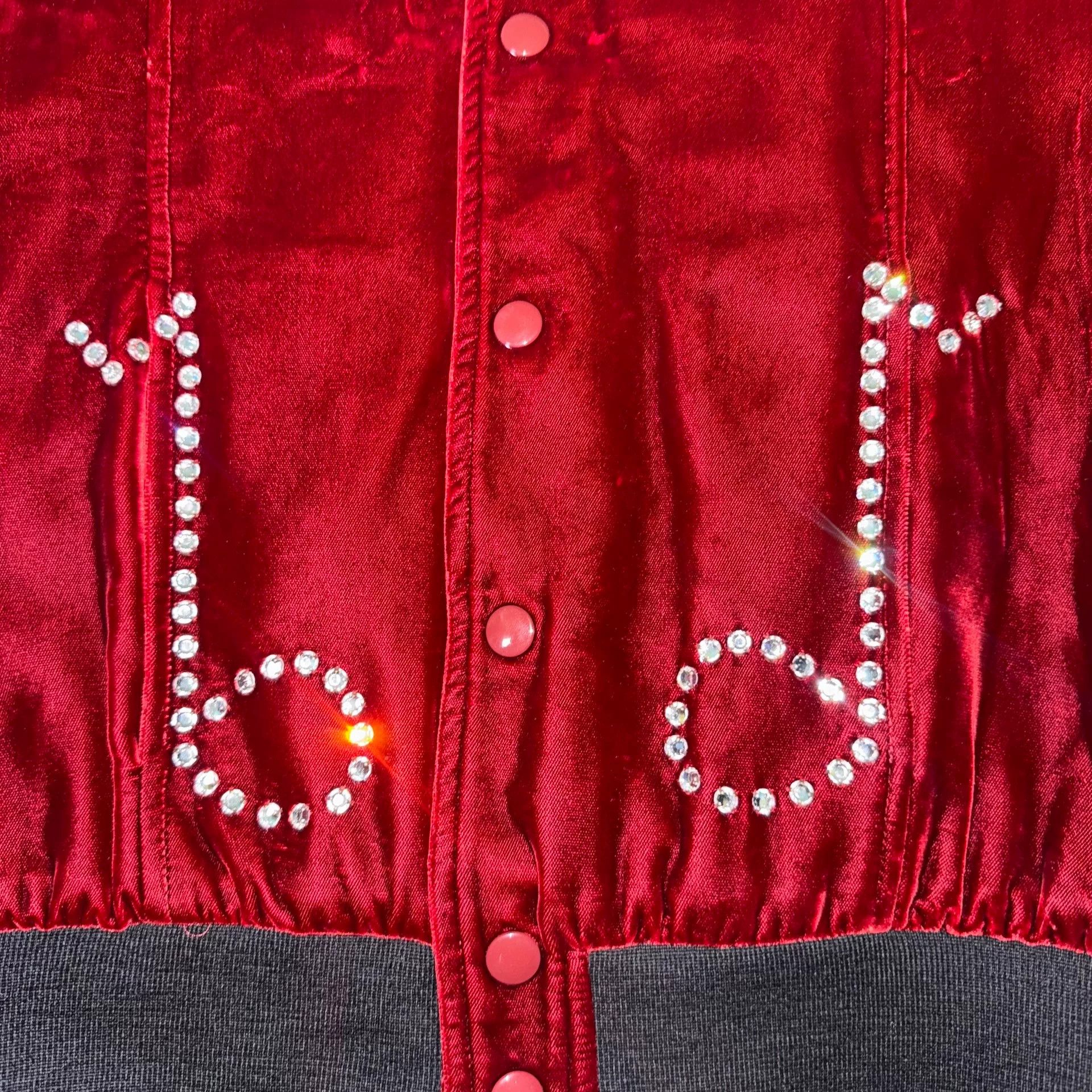 Saint Laurent Paris Saint Laurent 16FW Red Velvet Crystal Note Size US S / EU 44-46 / 1 - 5 Thumbnail