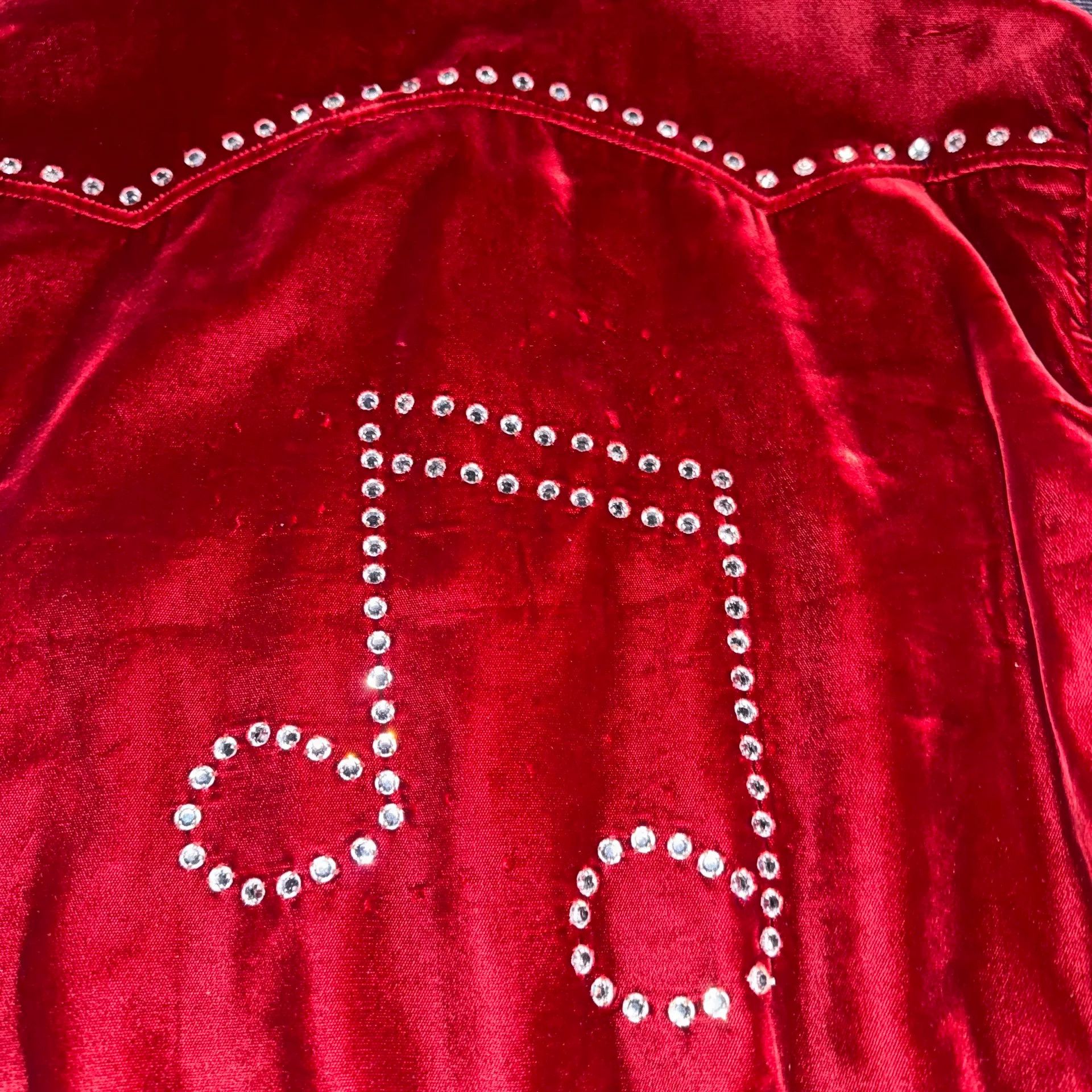 Saint Laurent Paris Saint Laurent 16FW Red Velvet Crystal Note Size US S / EU 44-46 / 1 - 4 Thumbnail
